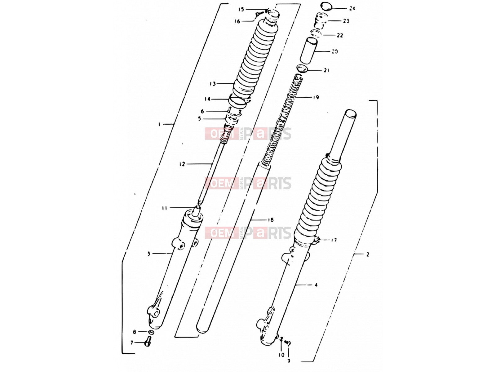 SUZUKI DR400S T (1996) 52 - FRONT FORK (DR400ST)