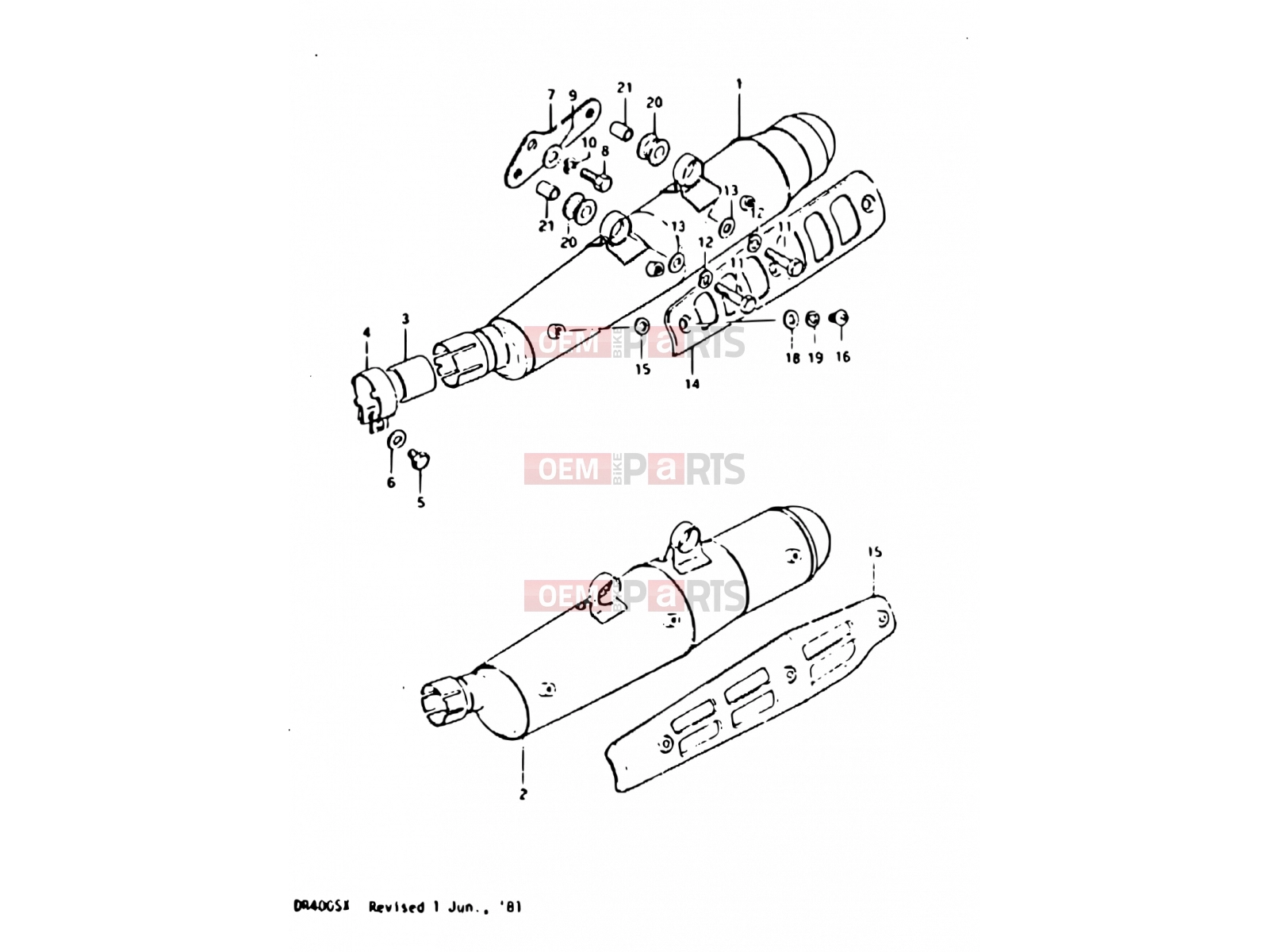 SUZUKI DR400S X (1999) 11 - SECOND MUFFLER