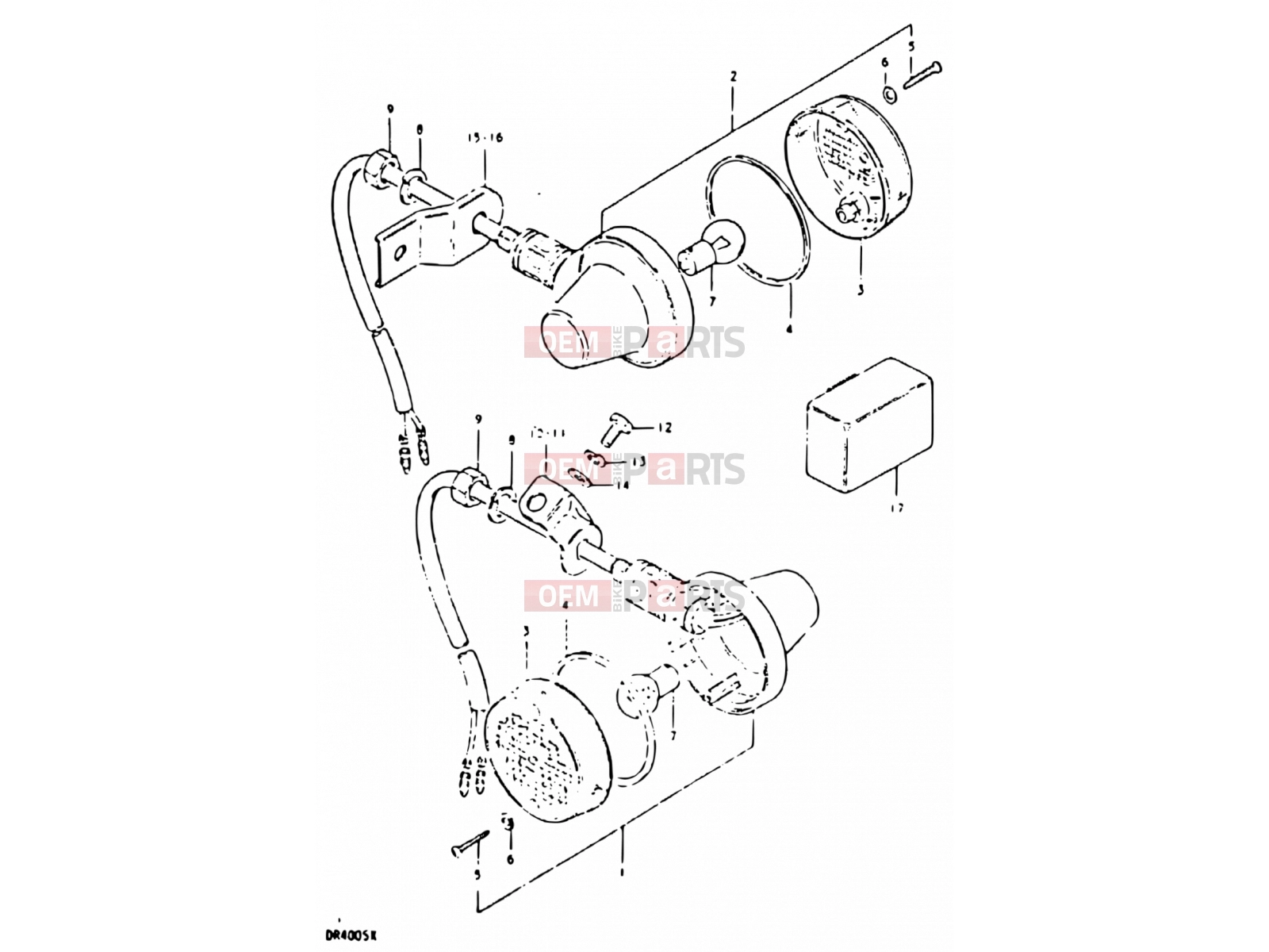 SUZUKI DR400S X (1999) 31 - TURN SIGNAL LAMP (E04, E17, E21, E25, E34)