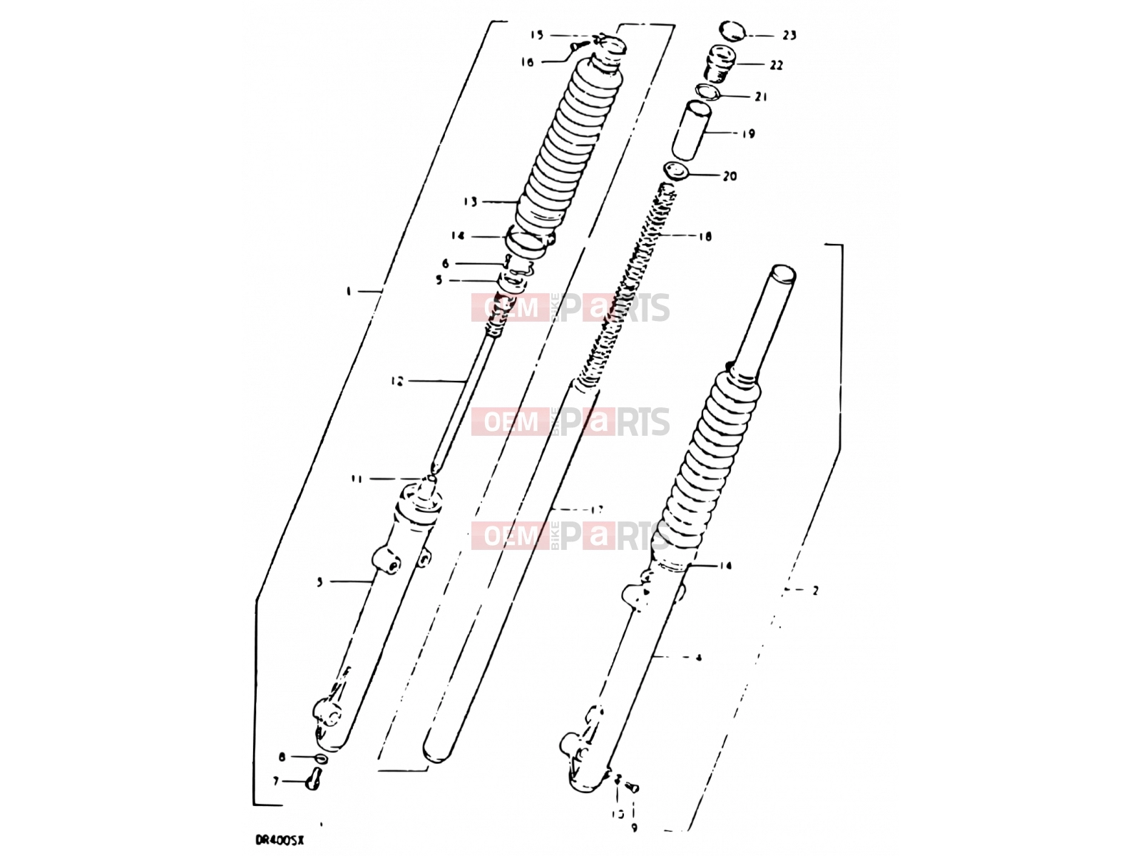 SUZUKI DR400S X (1999) 54 - FRONT FORK (DR400SX)