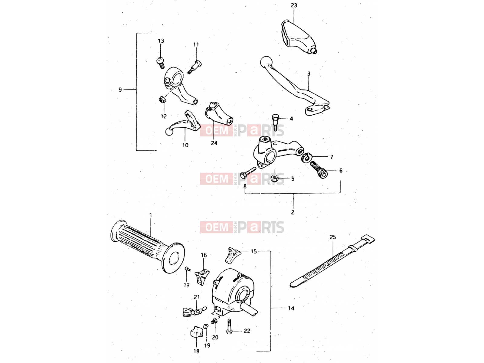 SUZUKI DR500S D (1983) 58 - LEFT HANDLE SWITCH