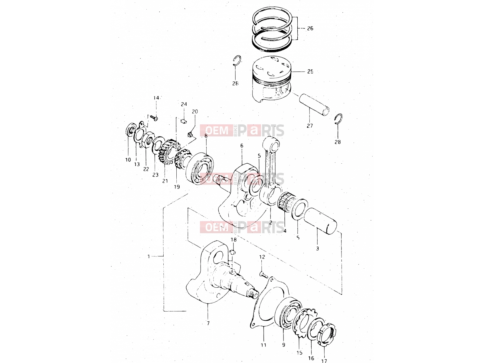 SUZUKI DR500S E (1984) 5 - CRANKSHAFT
