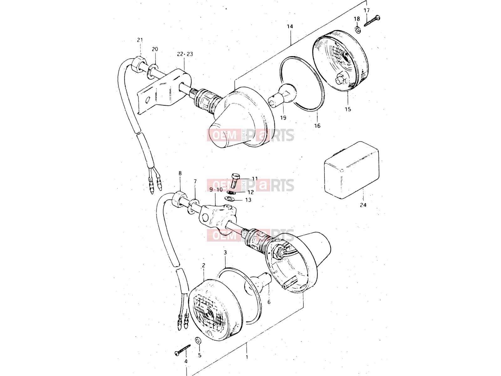 SUZUKI DR500S E (1984) 29 - TURN SIGNAL LAMP (E01, E06, E24)