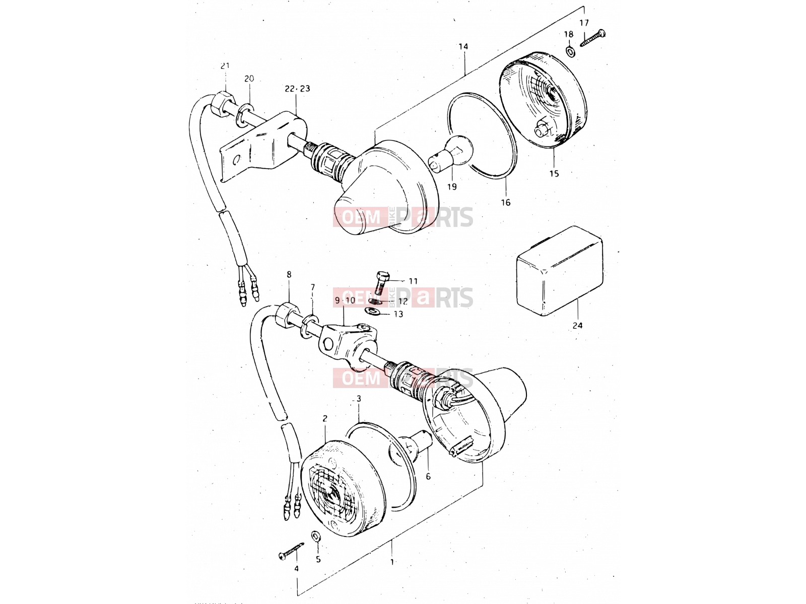 SUZUKI DR500S E (1984) 31 - TURN SIGNAL LAMP (E04, E21, E25, E34)