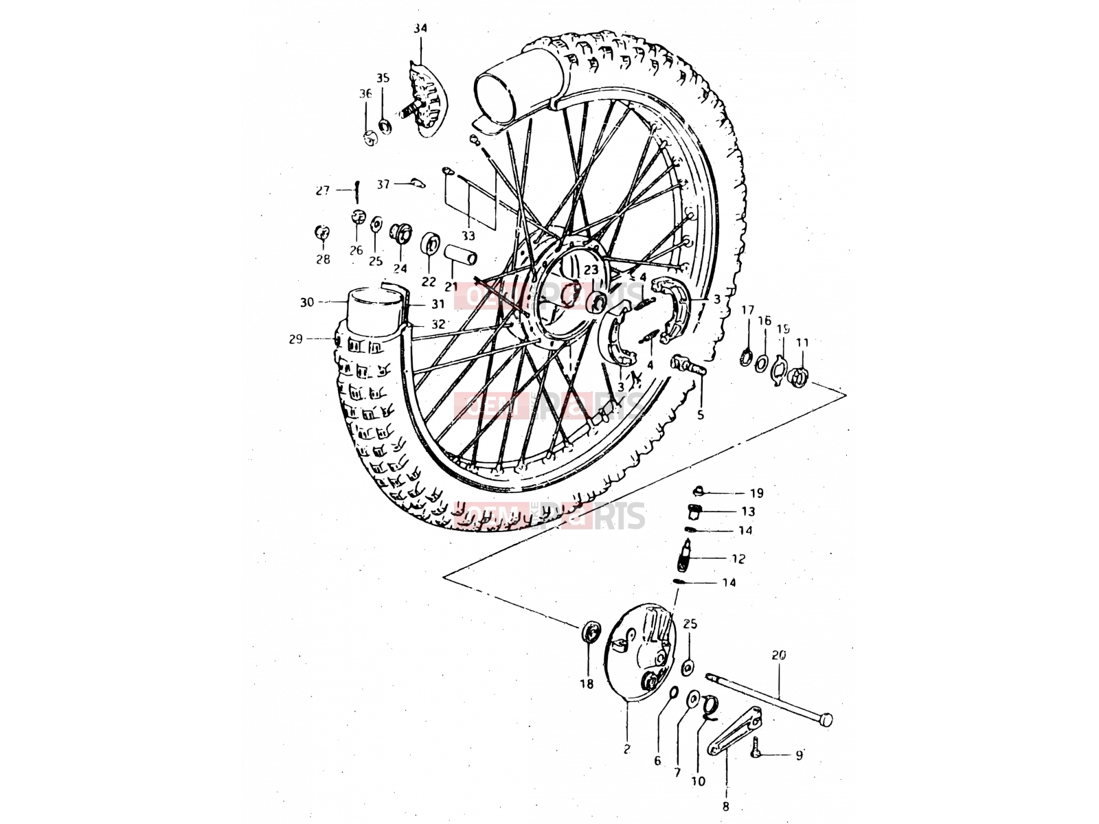 SUZUKI DR500S E (1984) 54 - FRONT WHEEL