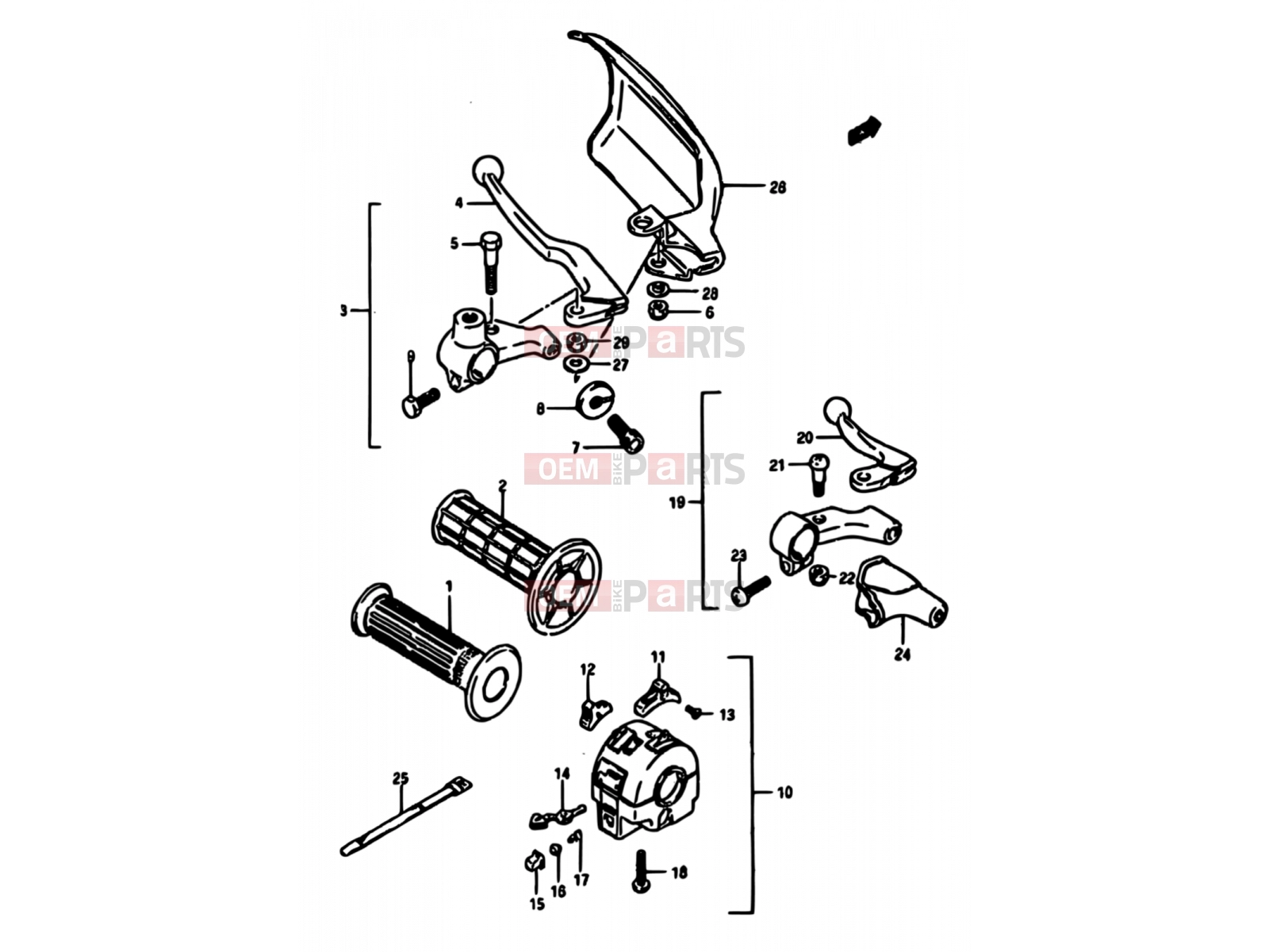 SUZUKI DR600S / DR600SU H (1987) 47 - LEFT HANDLE SWITCH
