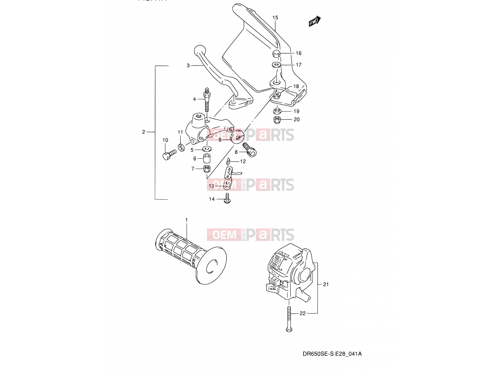 SUZUKI DR650SE S (1995) 41A - LEFT HANDLE SWITCH (MODEL R/S)