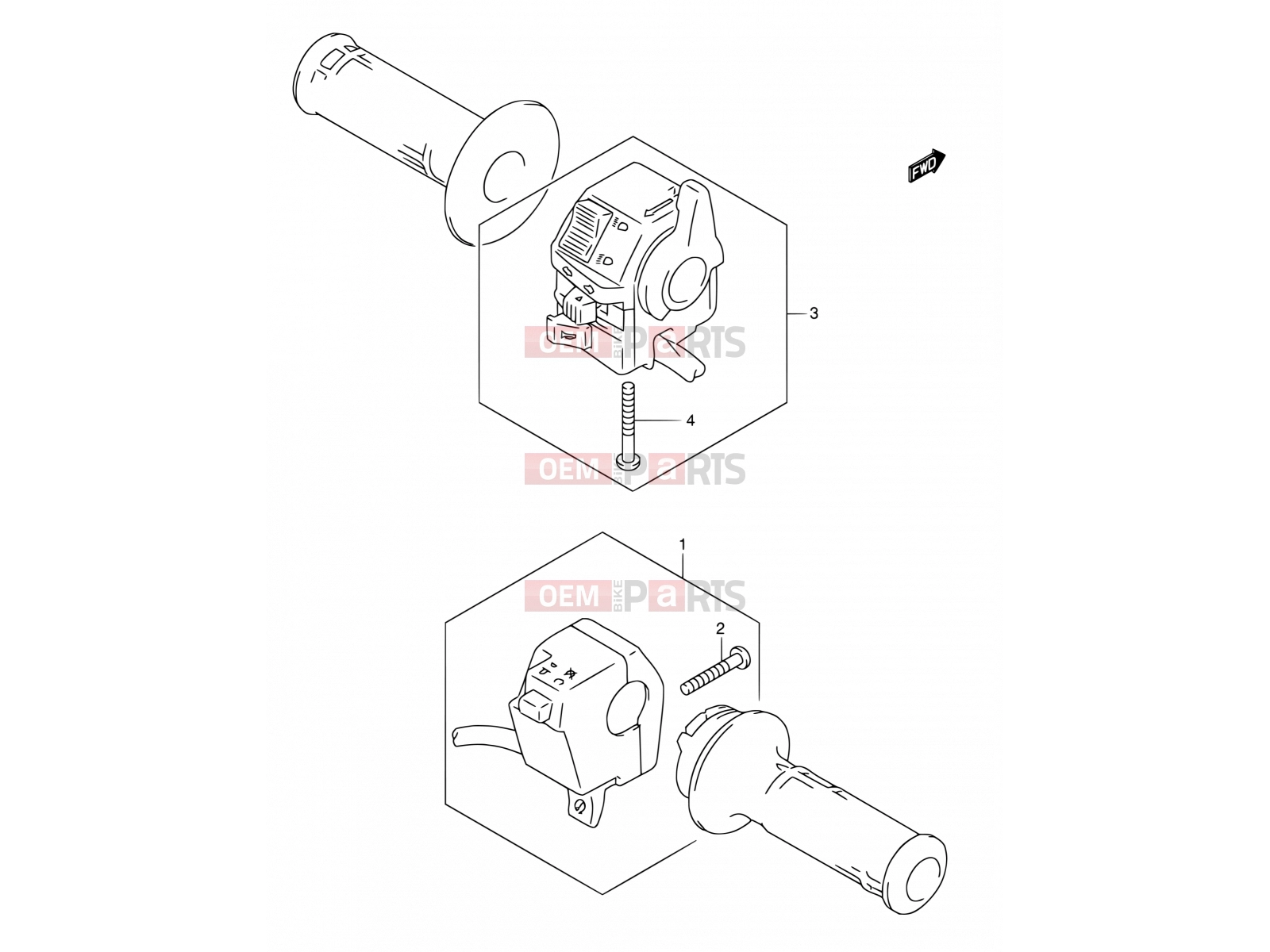 SUZUKI DR650SE K2 (2002) (E03,E28,E33) 28 - HANDLE SWITCH