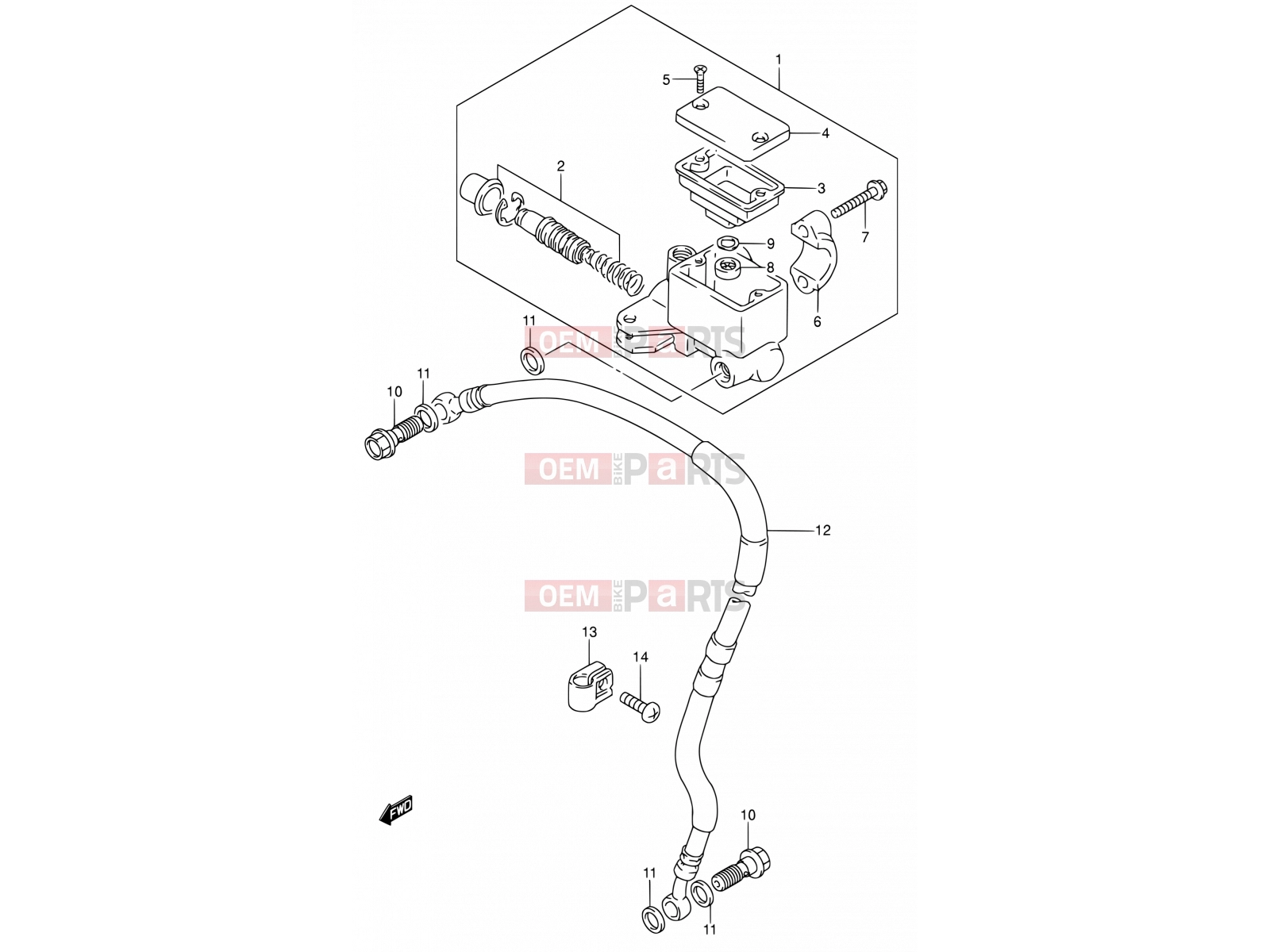 SUZUKI DR650SE K3 (2003) (E04,E17,E18,E24,E34) 48 - FRONT MASTER CYLINDER