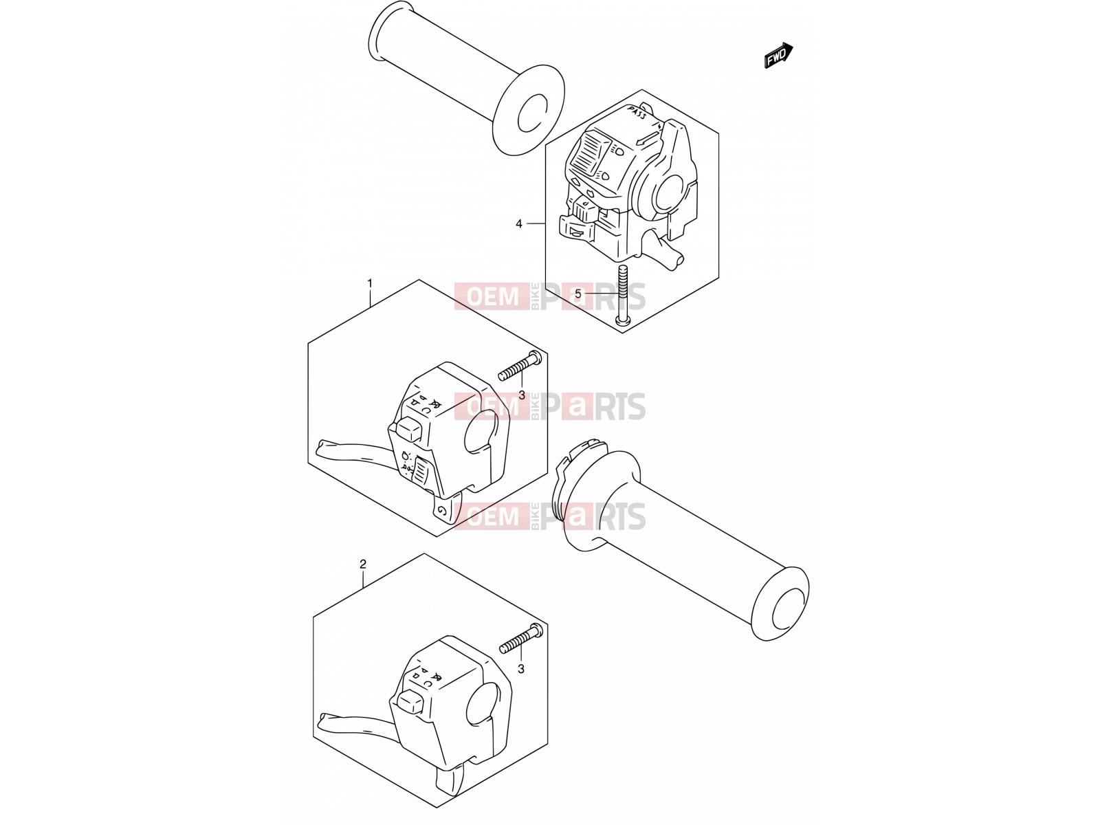 SUZUKI DR650SE K4 (2004) (E24) 29 - HANDLE SWITCH