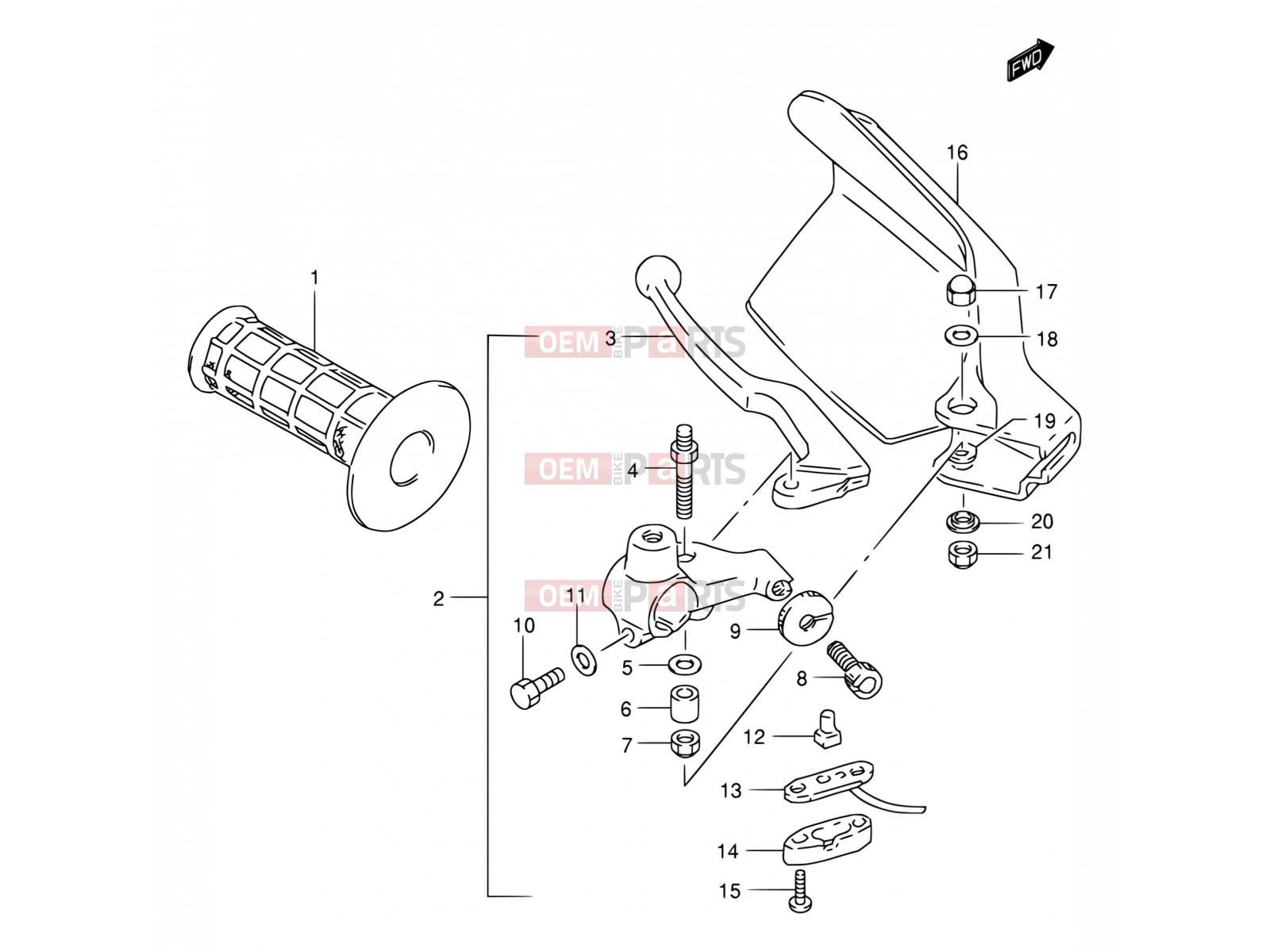 SUZUKI DR650SE K4 (2004) (E24) 40 - LEFT HANDLE LEVER