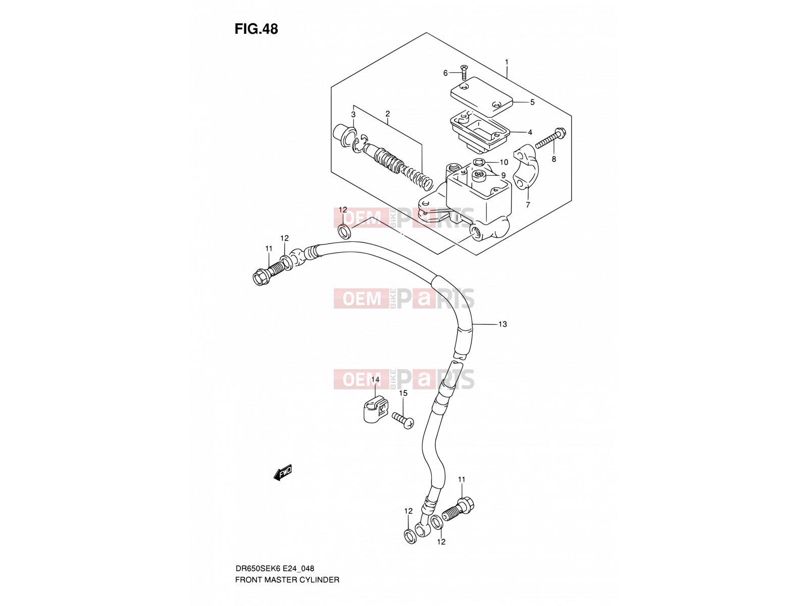 SUZUKI DR650SE K8 (2008) (E24) 48 - FRONT MASTER CYLINDER