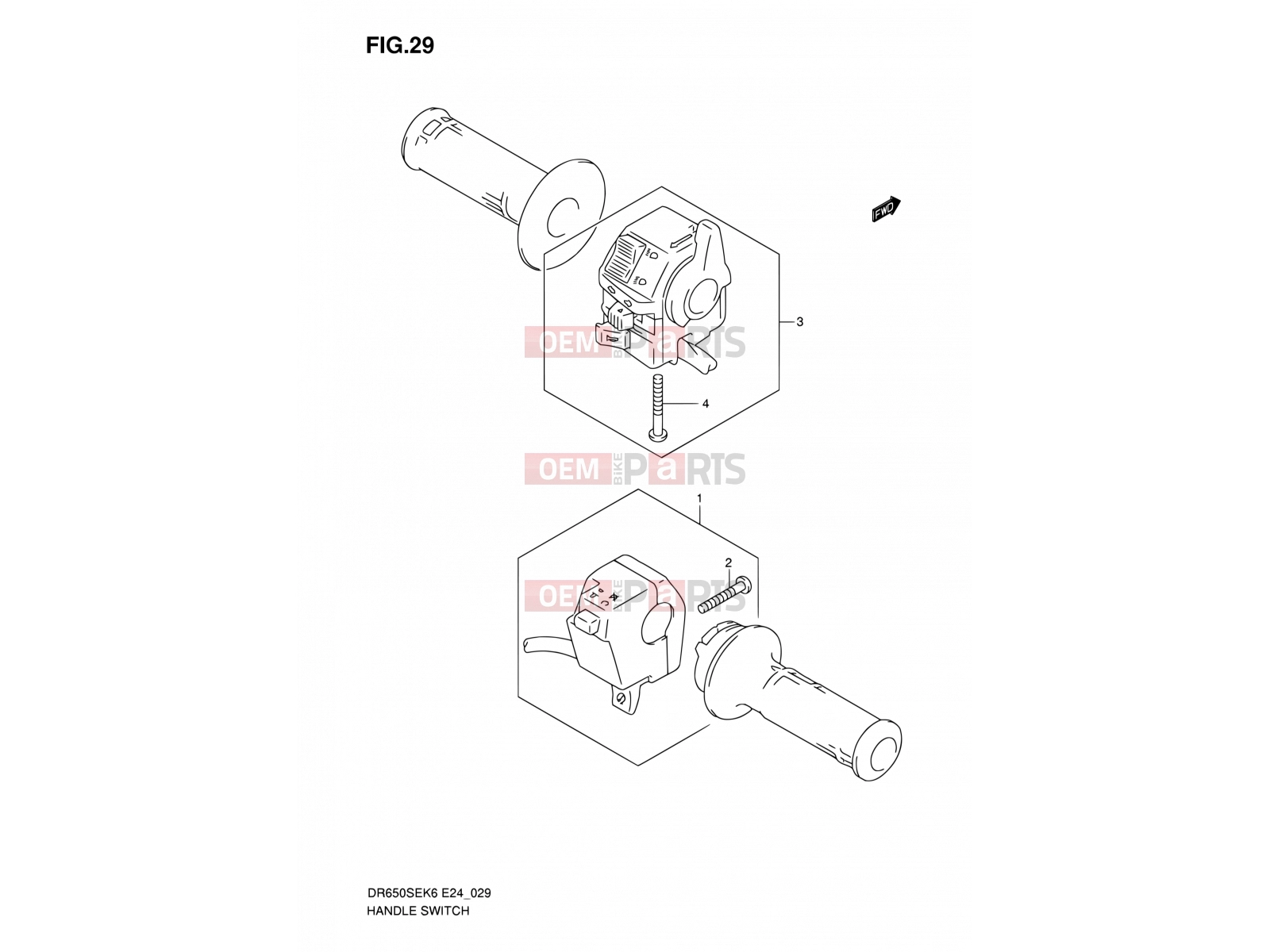 SUZUKI DR650SE K9 (2009) (E24) 29 - HANDLE SWITCH
