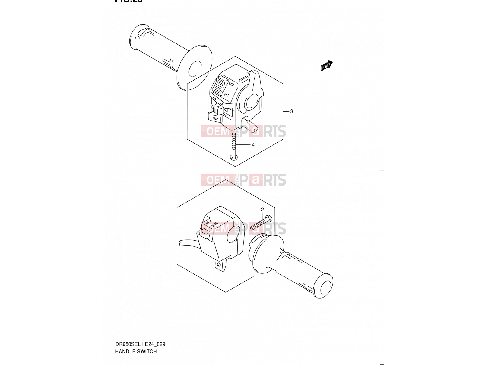 SUZUKI DR650SE L1 (2011) (E24) 29 - HANDLE SWITCH