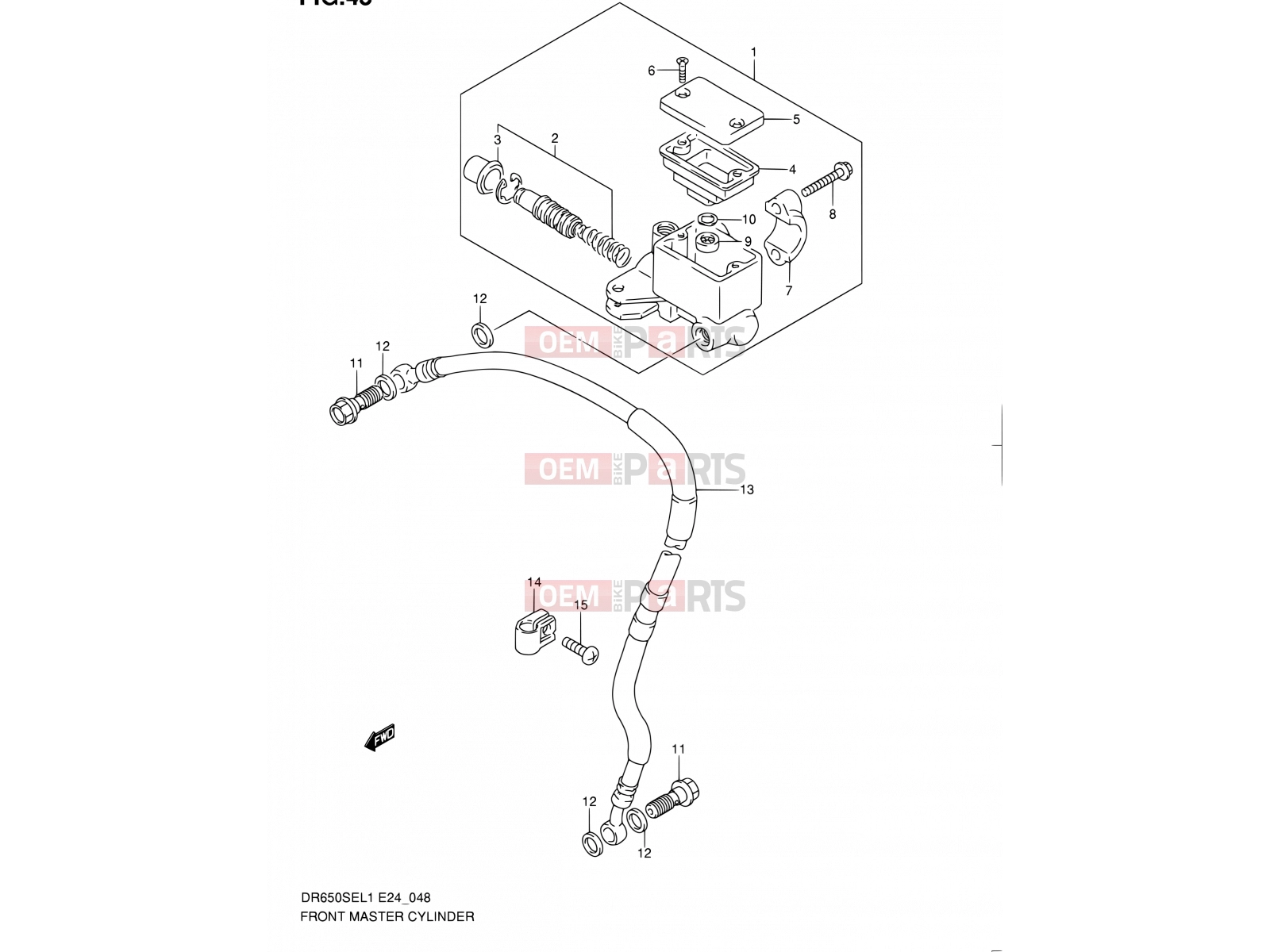 SUZUKI DR650SE L1 (2011) (E24) 48 - FRONT MASTER CYLINDER