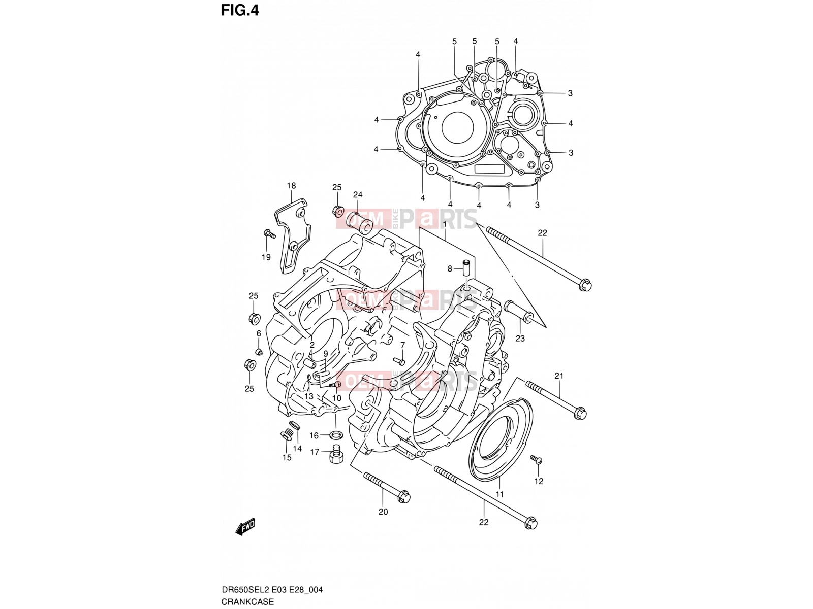 SUZUKI DR650SE L2 (2012) (E03,E28,E33) 4 - CRANKCASE