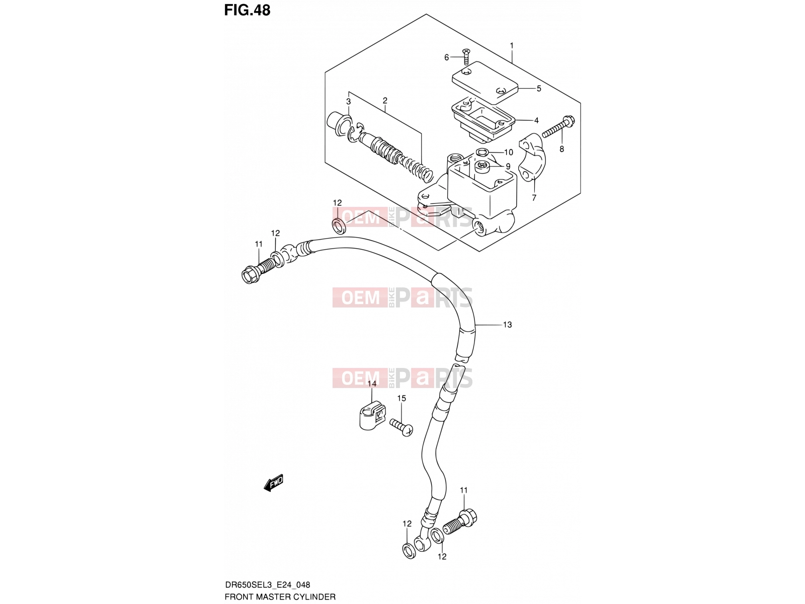 SUZUKI DR650SE L3 (2013) (E24) 48 - FRONT MASTER CYLINDER