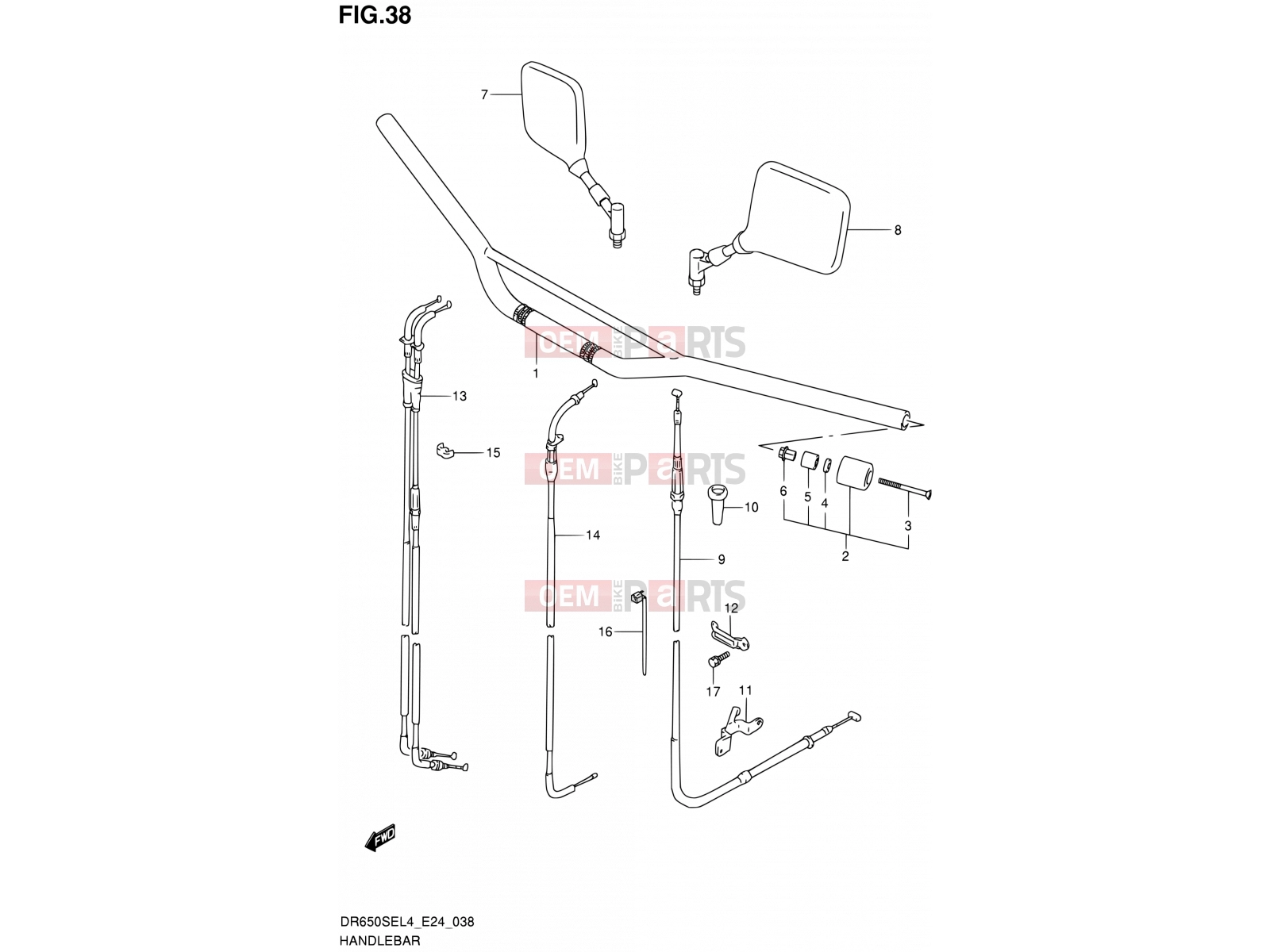 SUZUKI DR650SE L4 (2014) (E24) 38 - HANDLEBAR