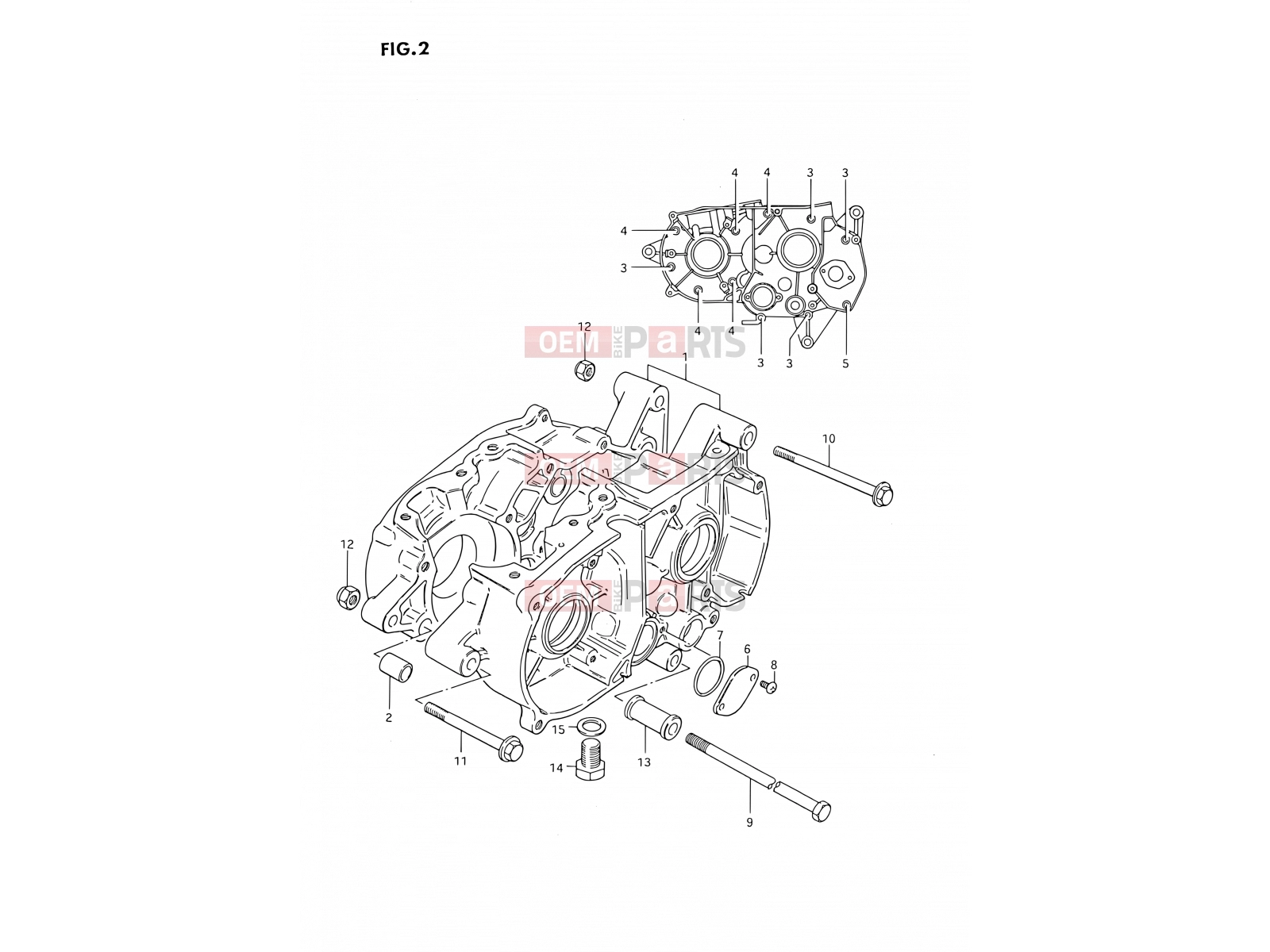 SUZUKI DS80 H (1987) (E03) 2 - CRANKCASE