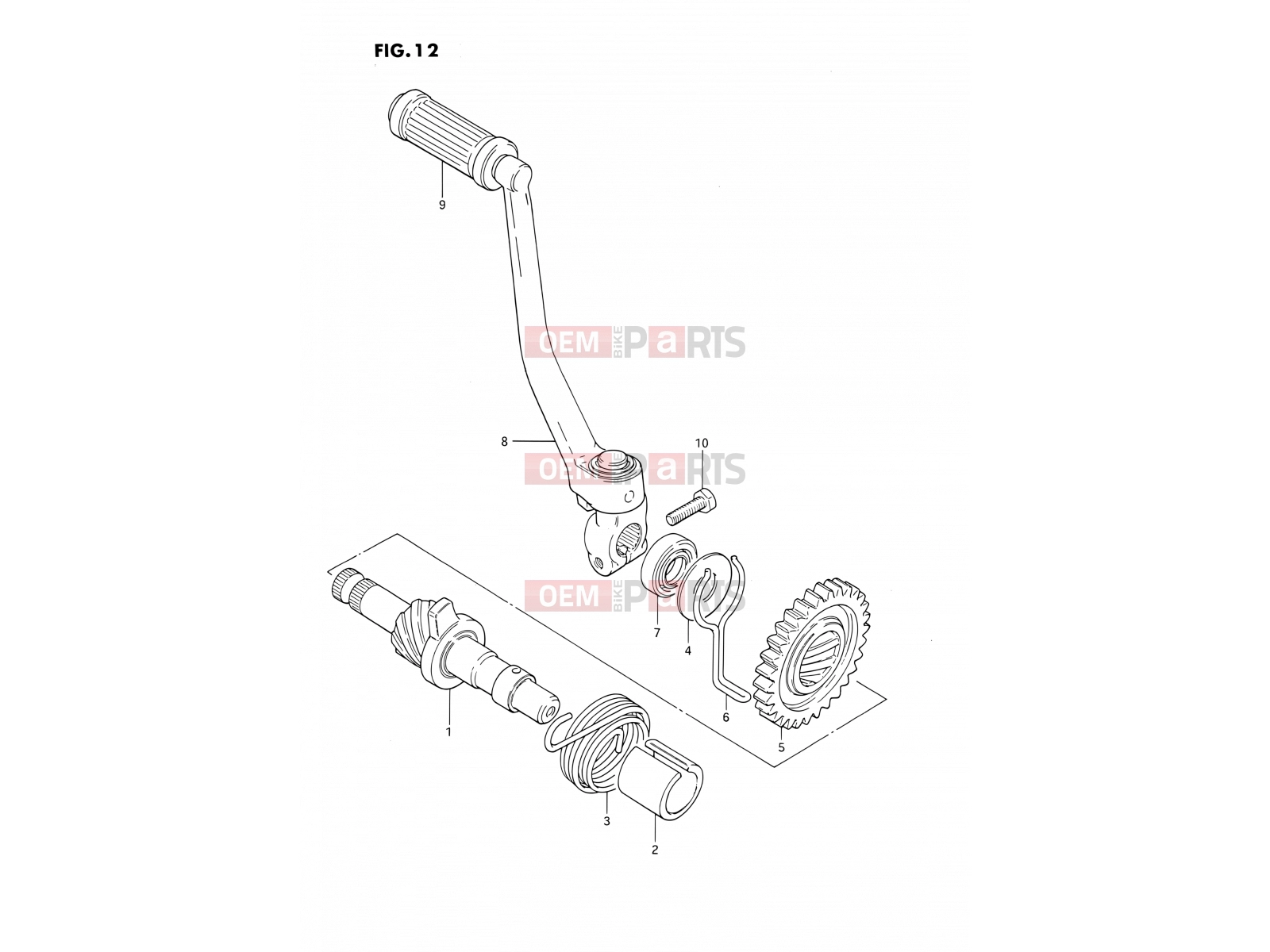 SUZUKI DS80 H (1987) (E24) 12 - KICK STARTER