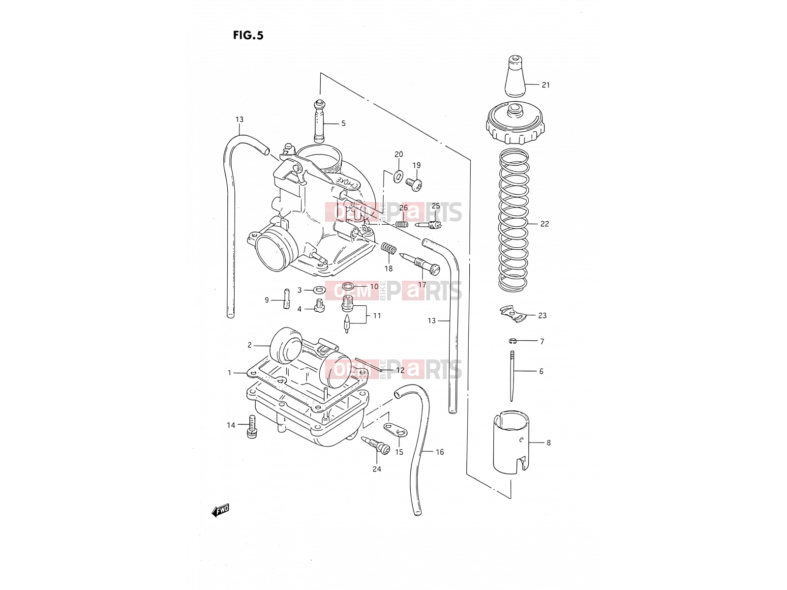 SUZUKI DS80 M (1991) (E24) 5 - CARBURETOR