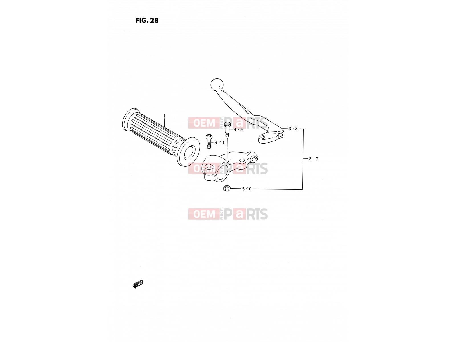 SUZUKI DS80 P (1993) (E03) 28 - LEFT HANDLE SWITCH