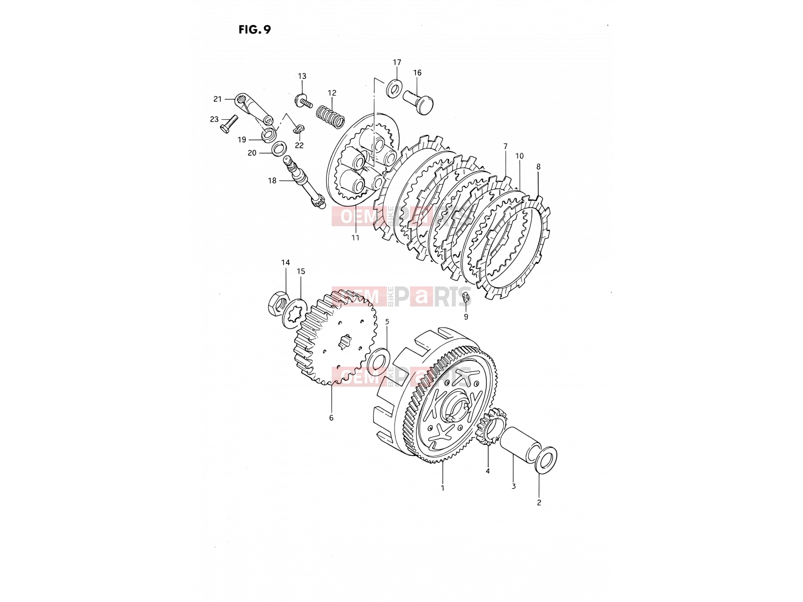 SUZUKI DS80 S (1995) (E03) 9 - CLUTCH