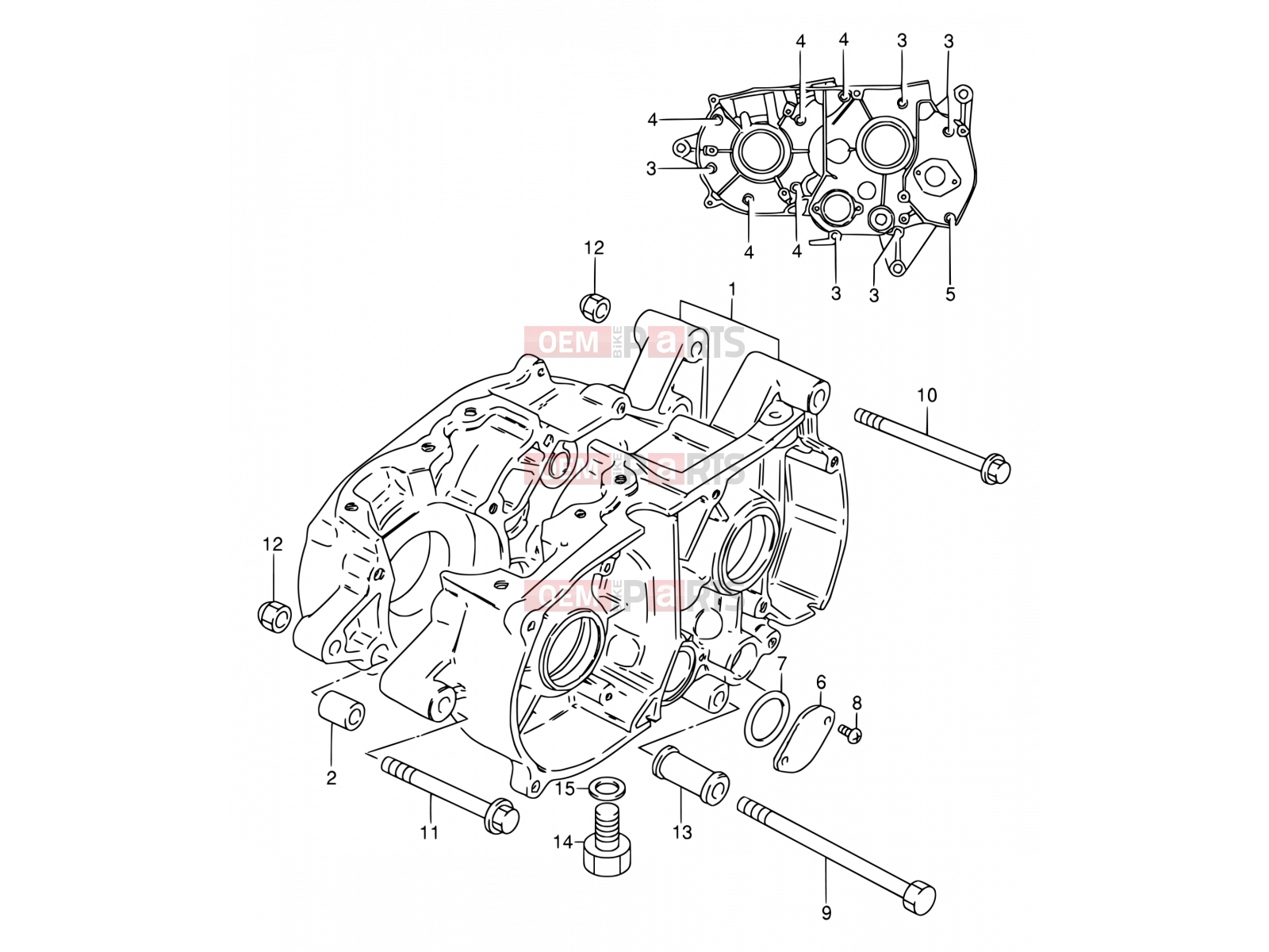 SUZUKI DS80 T (1996) (E24) 2 - CRANKCASE