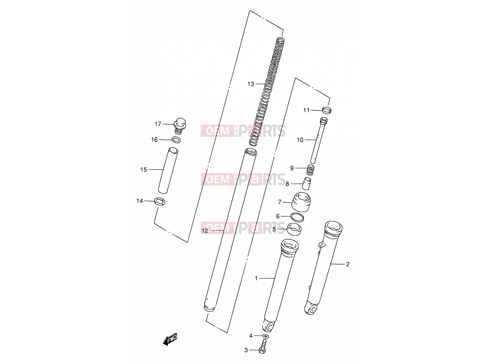 SUZUKI DS80 V (1997) (E24) 28 - FRONT DAMPER