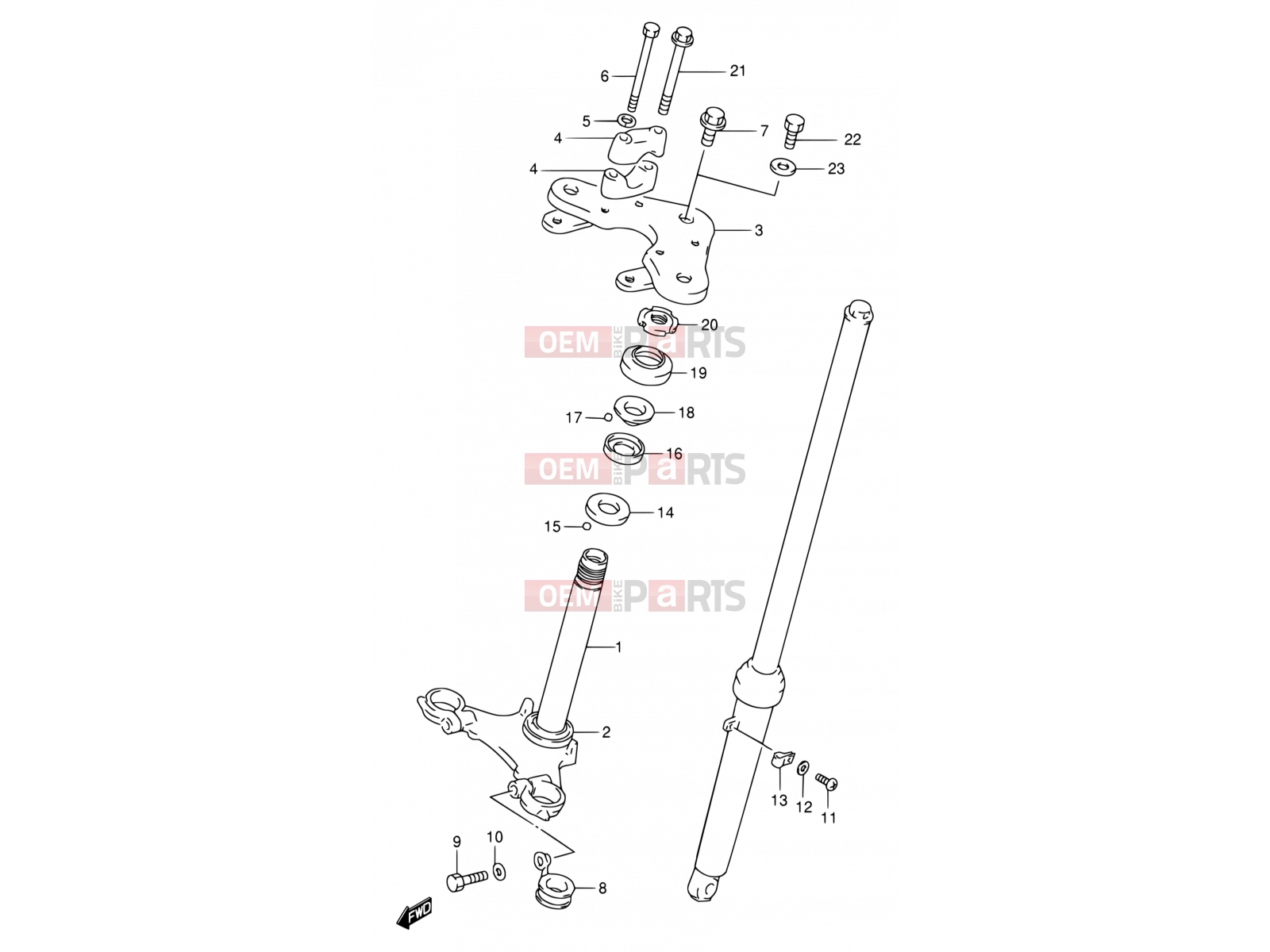 SUZUKI DS80 V (1997) (E24) 29 - STEERING STEM