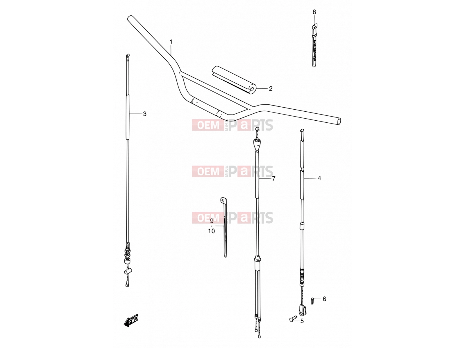 SUZUKI DS80 W (1998) (E24) 24 - HANDLEBAR