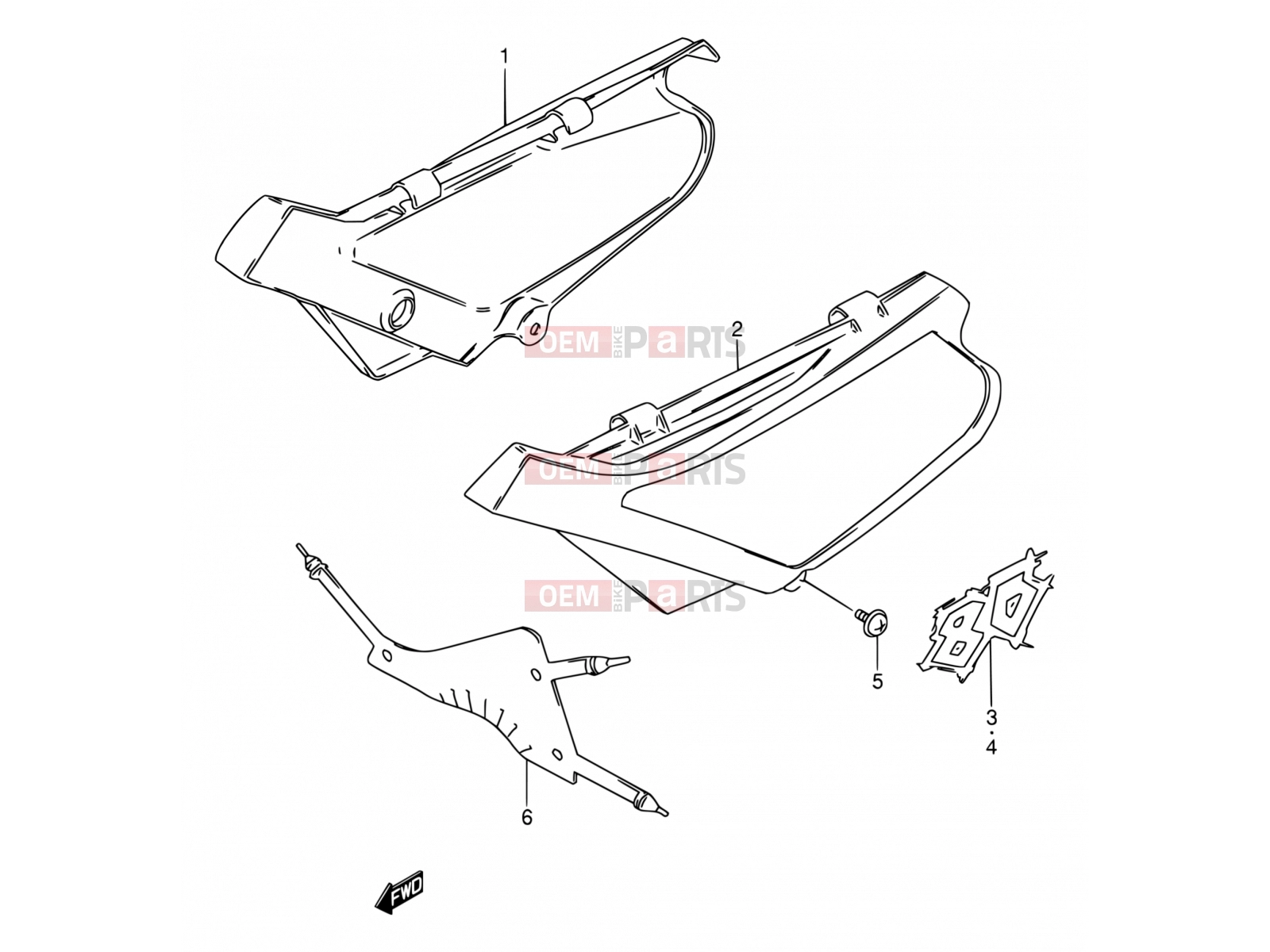 SUZUKI DS80 X (1999) (E24) 22 - FRAME COVER