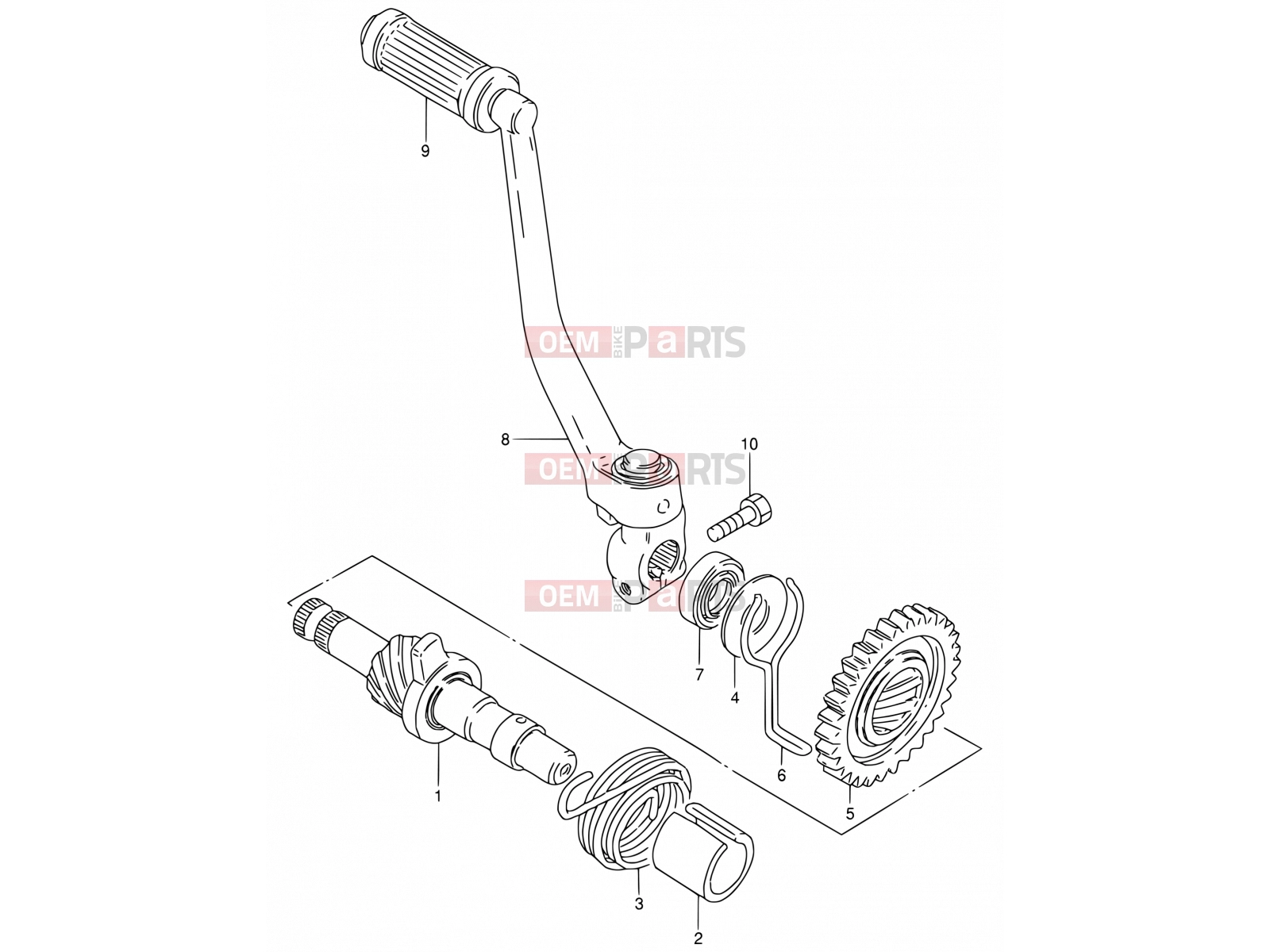 SUZUKI DS80 Y (2000) (E03,E28,E33) 12 - KICK STARTER