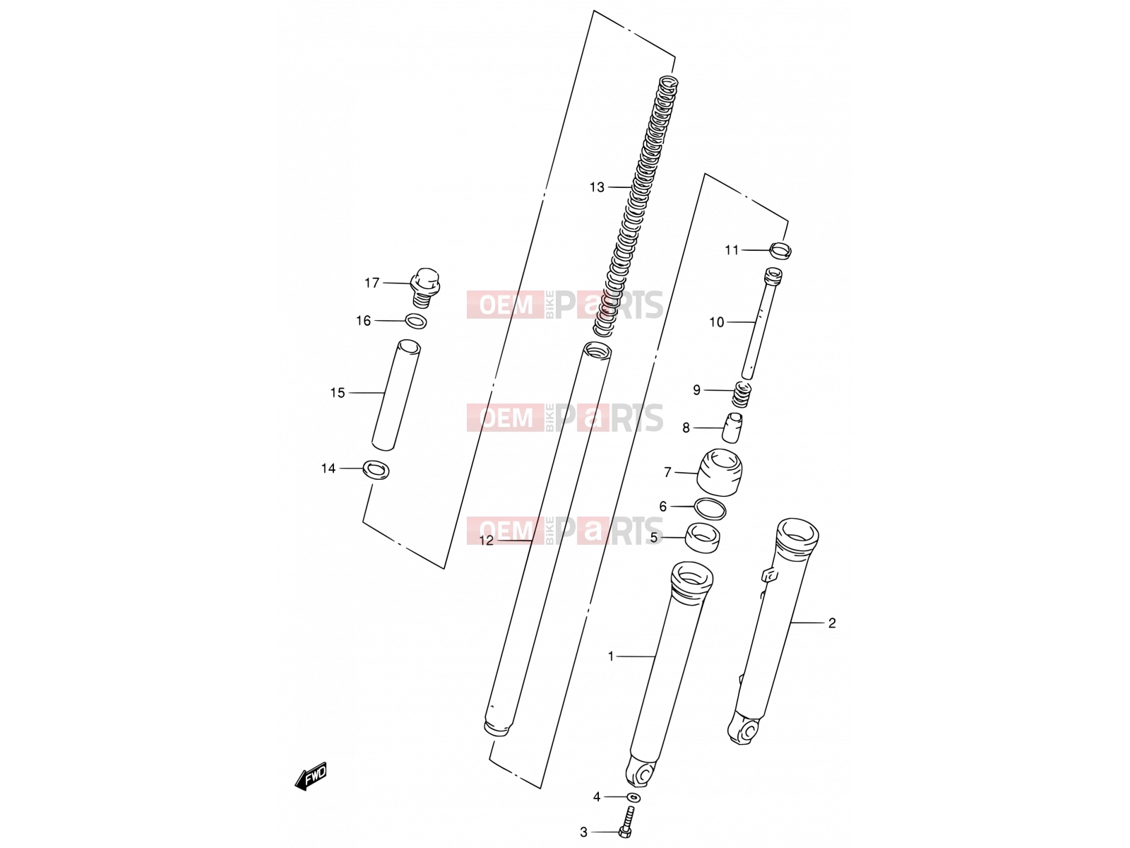SUZUKI DS80 Y (2000) (E03,E28,E33) 28 - FRONT DAMPER