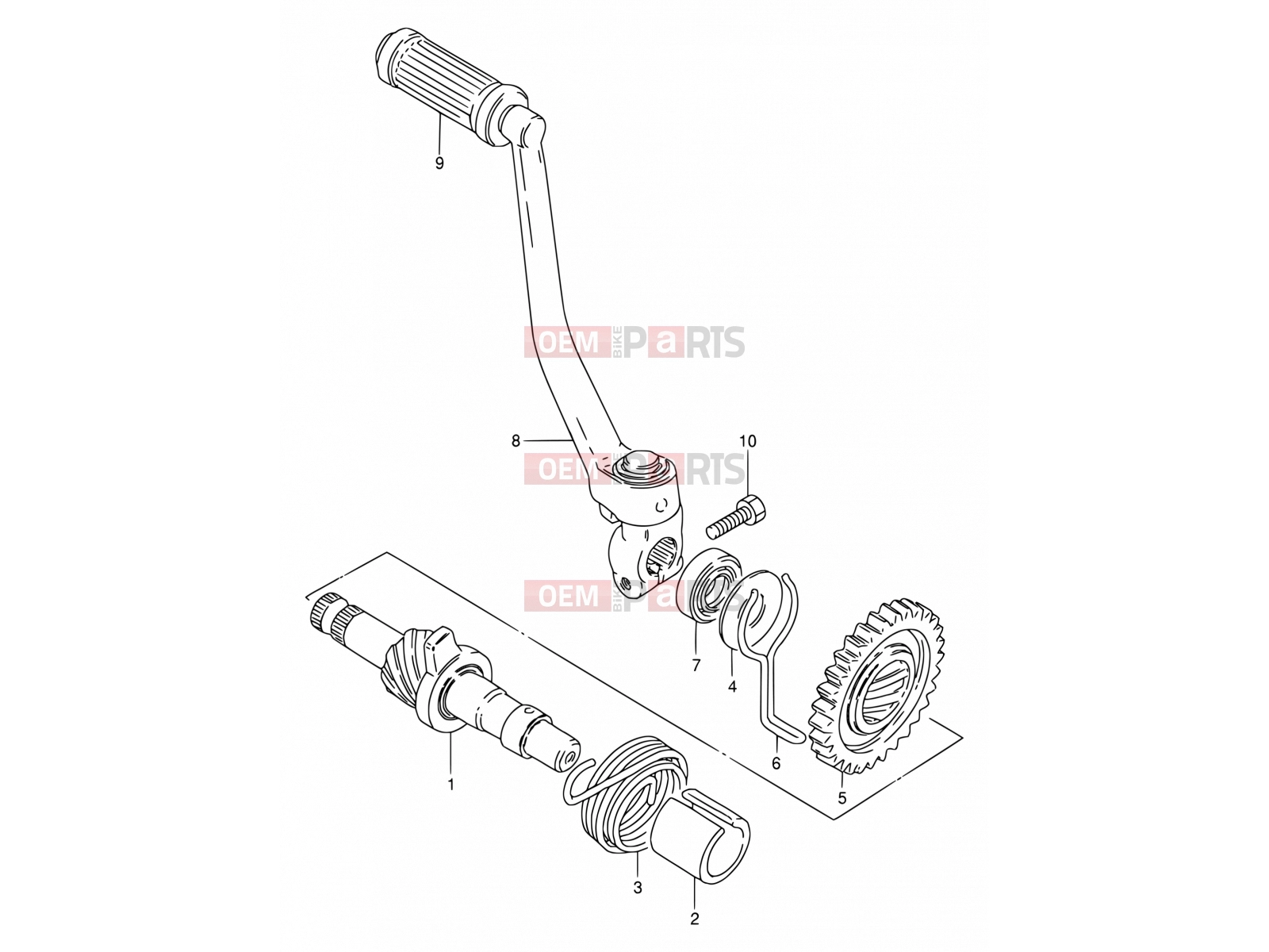 SUZUKI DS80 Y (2000) (E24) 12 - KICK STARTER