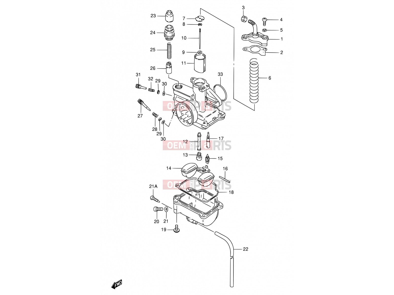 SUZUKI FB100 / FB100D S (1995) 10 - CARBURETOR