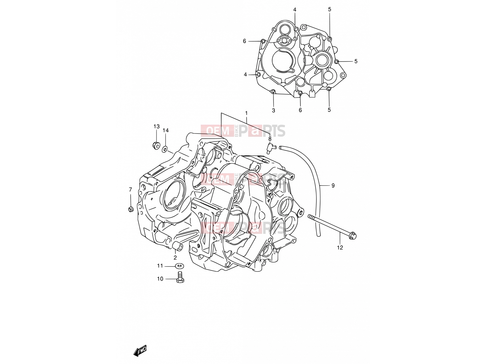 SUZUKI FB100 / FB100D V (1997) 3 - CRANKCASE