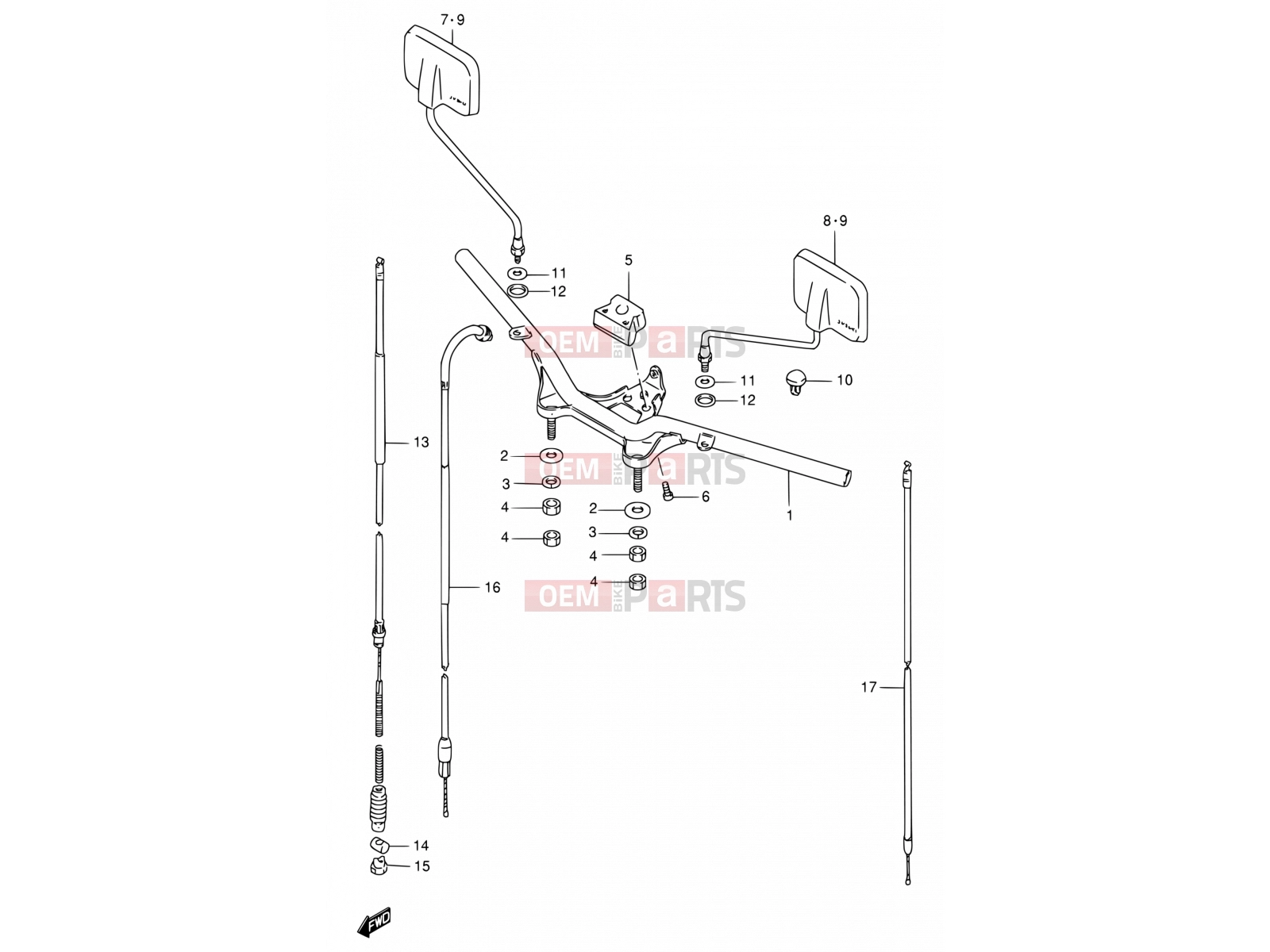 SUZUKI FB100 Y (2000) 40 - HANDLEBAR
