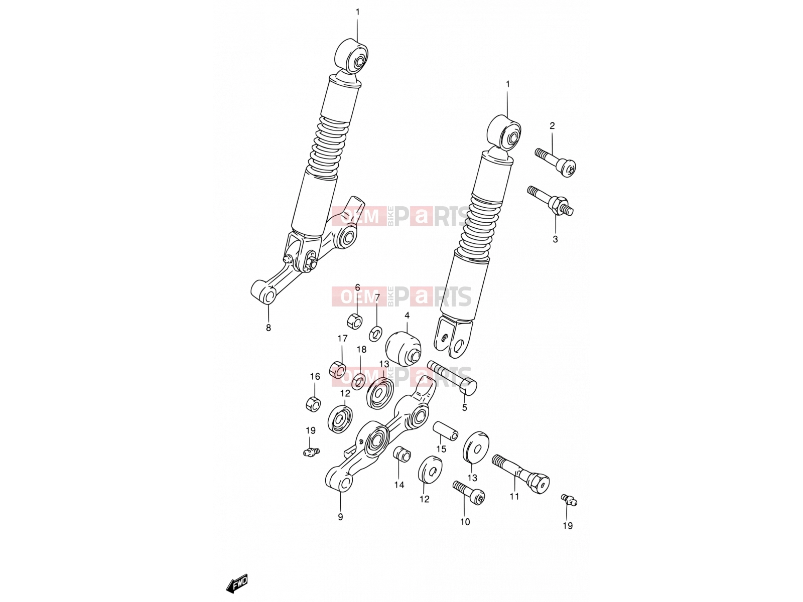 SUZUKI FB100 Y (2000) 47 - FRONT SHOCK ABSORBER