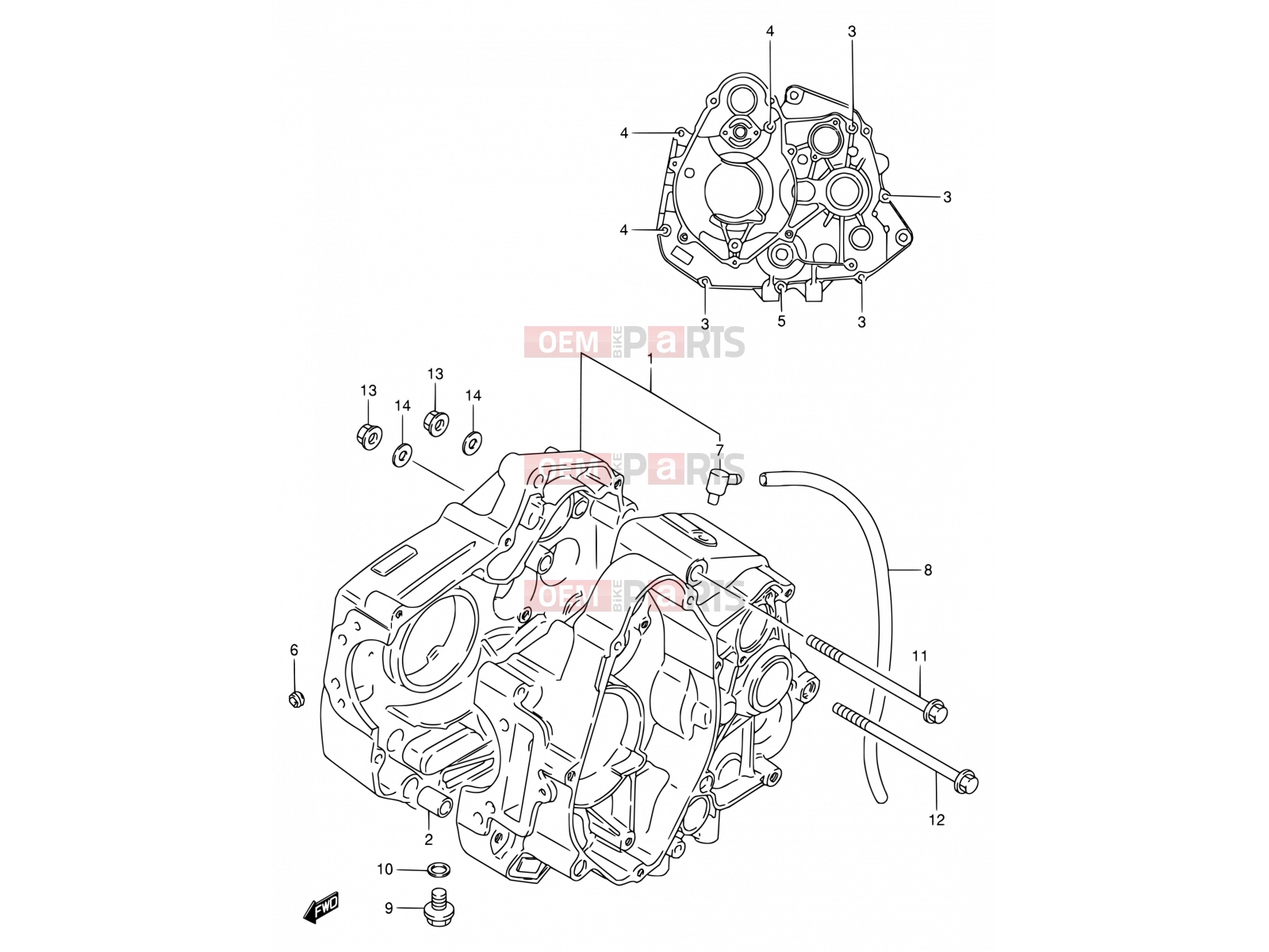 SUZUKI FB80 K (1989) 3 - CRANKCASE