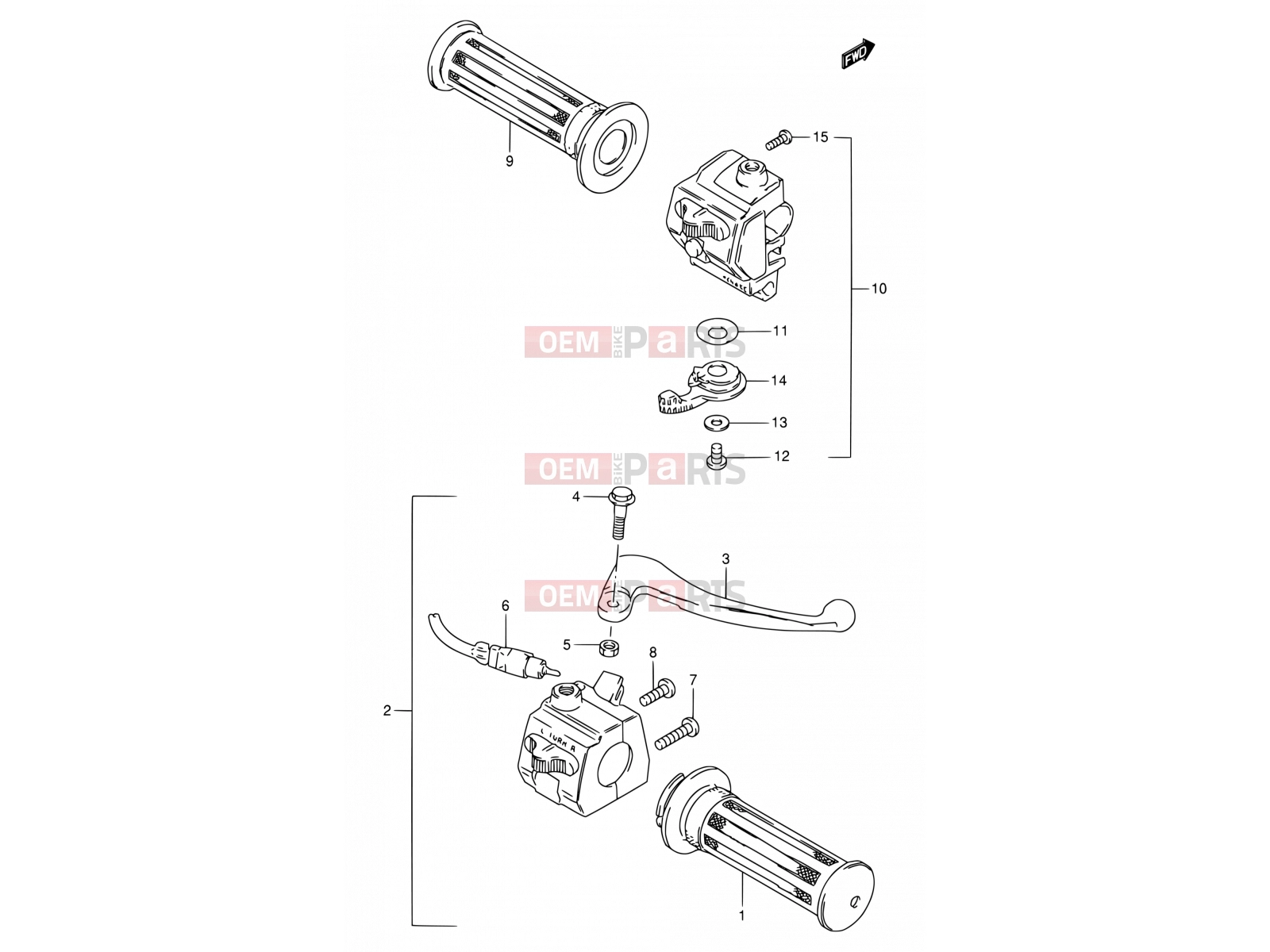 SUZUKI FB80 K (1989) 37 - HANDLE SWITCH