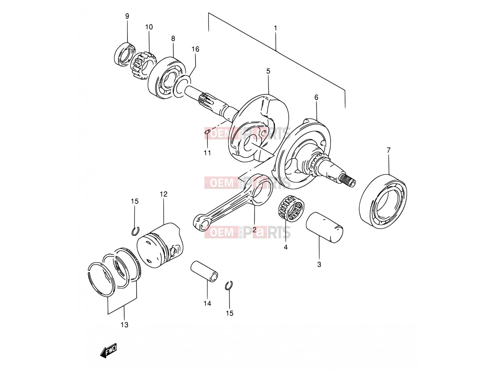 SUZUKI FB80 M (1991) 5 - CRANKSHAFT