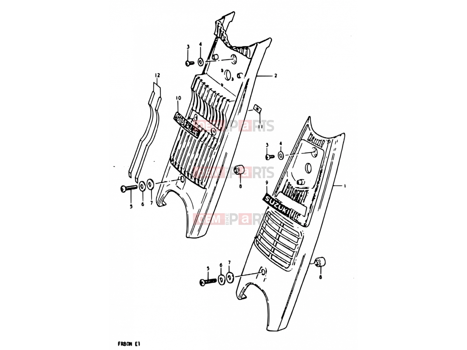 SUZUKI FR80 B (1977) 40 - FRONT FORK COVER