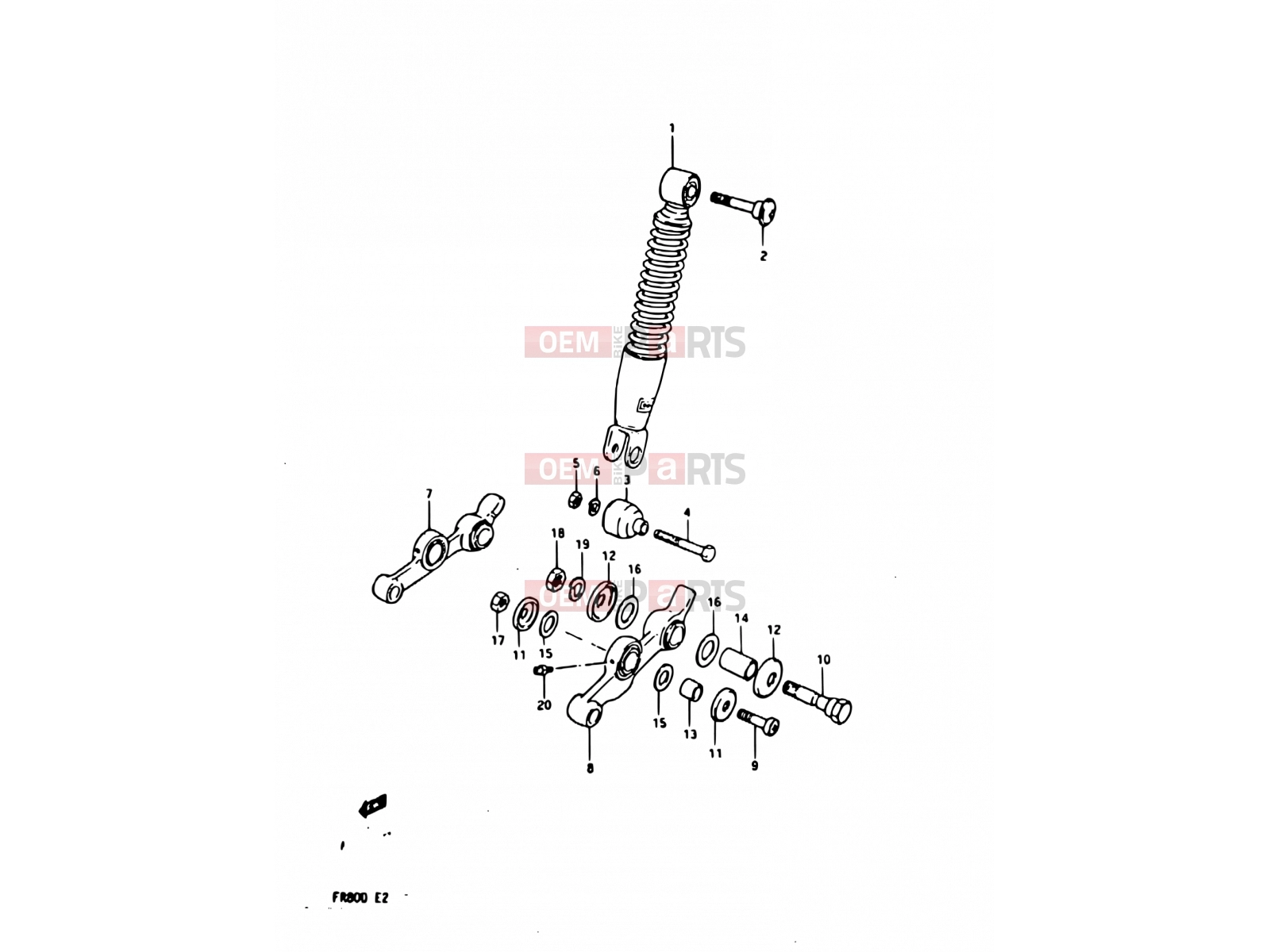 SUZUKI FR80 D (1983) 32 - FRONT SHOCK ABSORBER