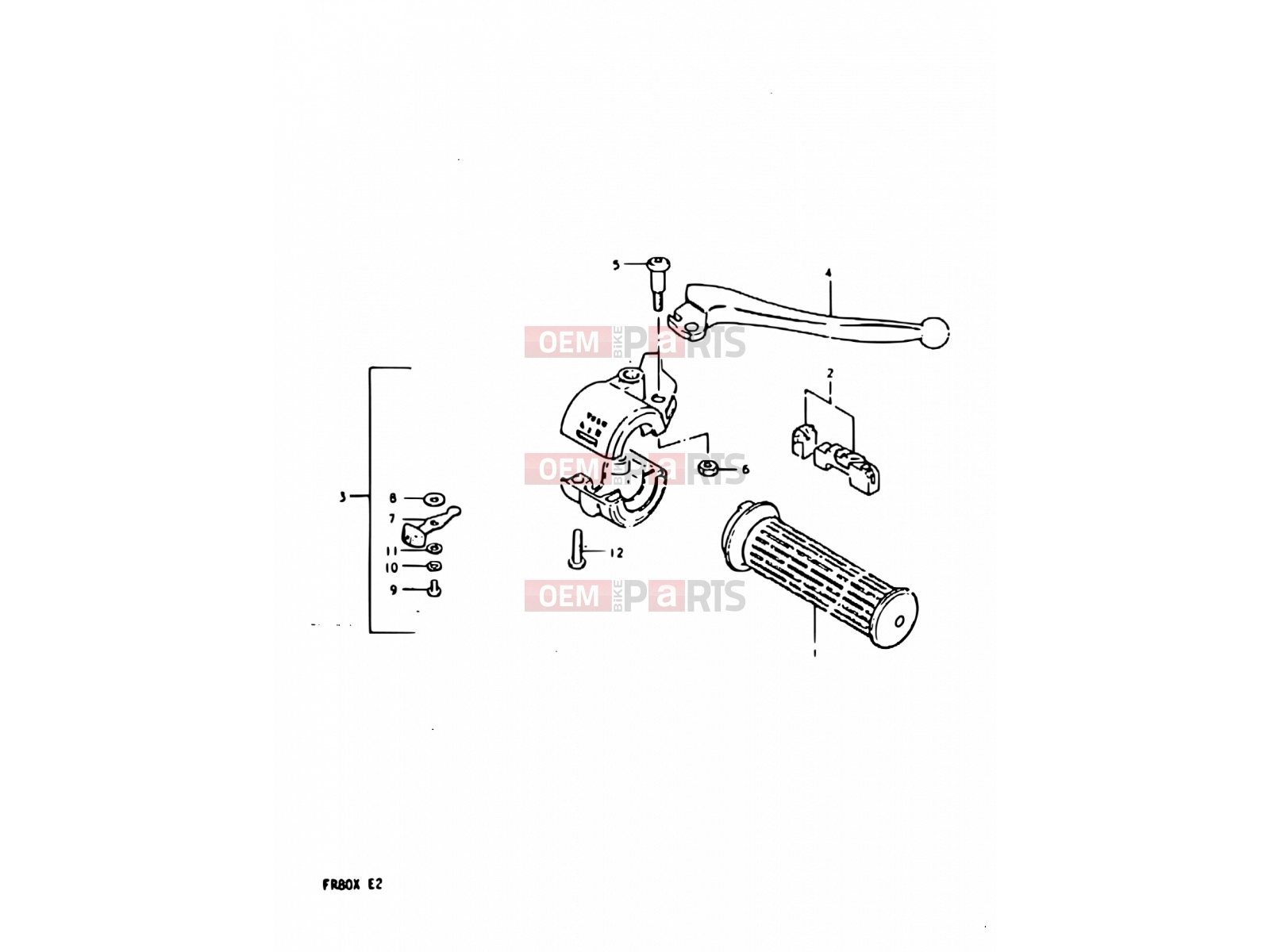 SUZUKI FR80 X (1999) 47 - THROTTLE GRIP - HANDLE SWITCH