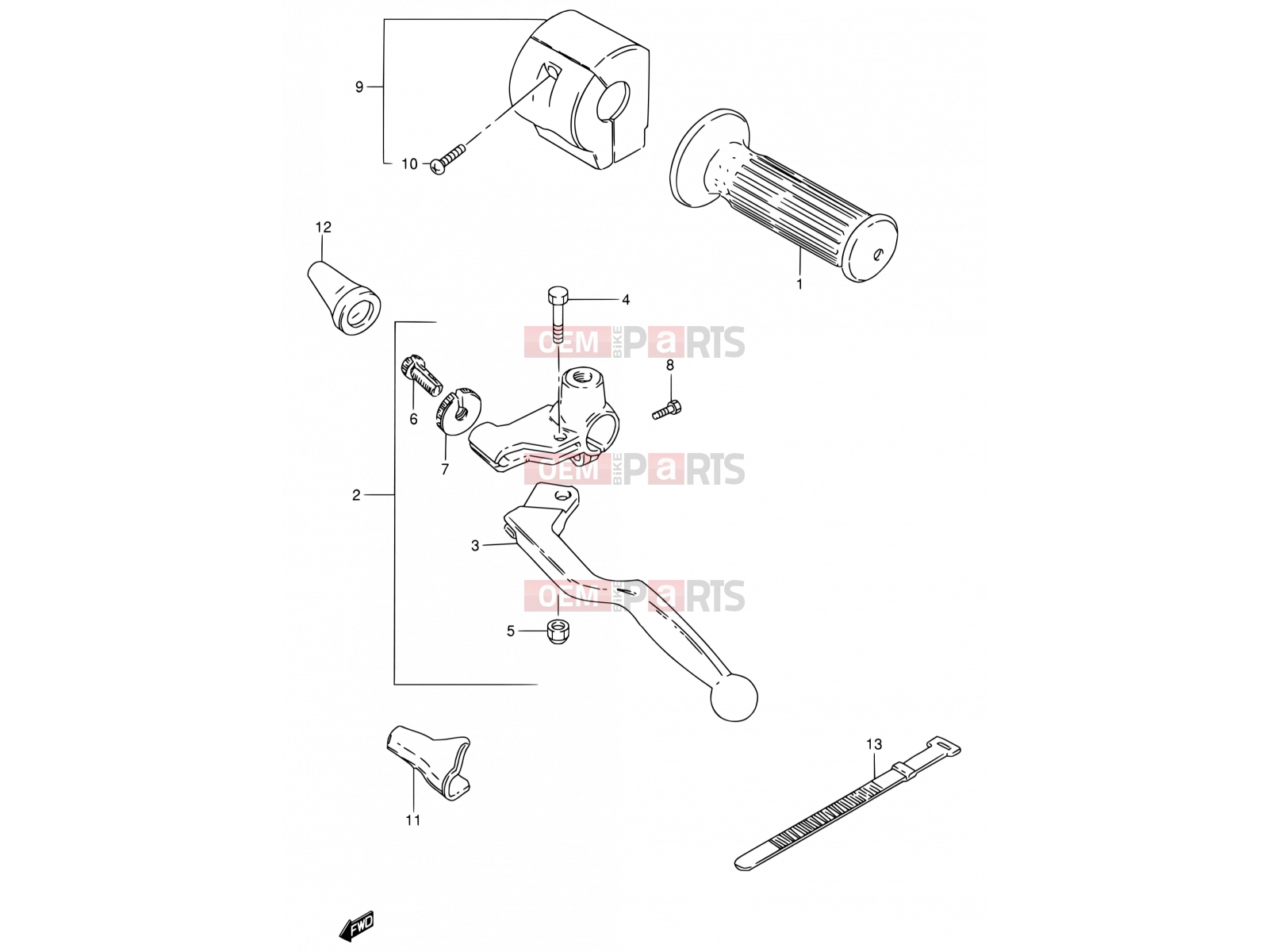 SUZUKI GN250 K (1989) 45 - LEFT HANDLE SWITCH