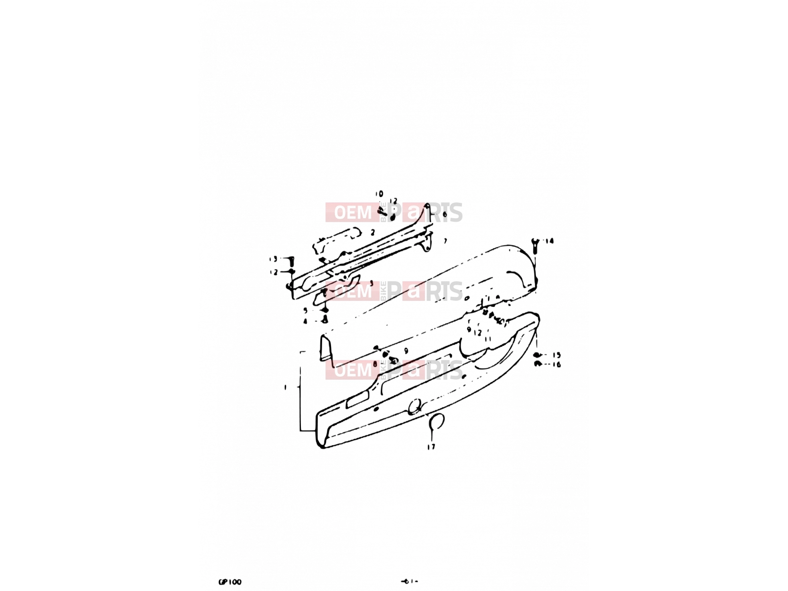 SUZUKI GP100U N (1992) 61 - CHAIN CASE (E06, E13)