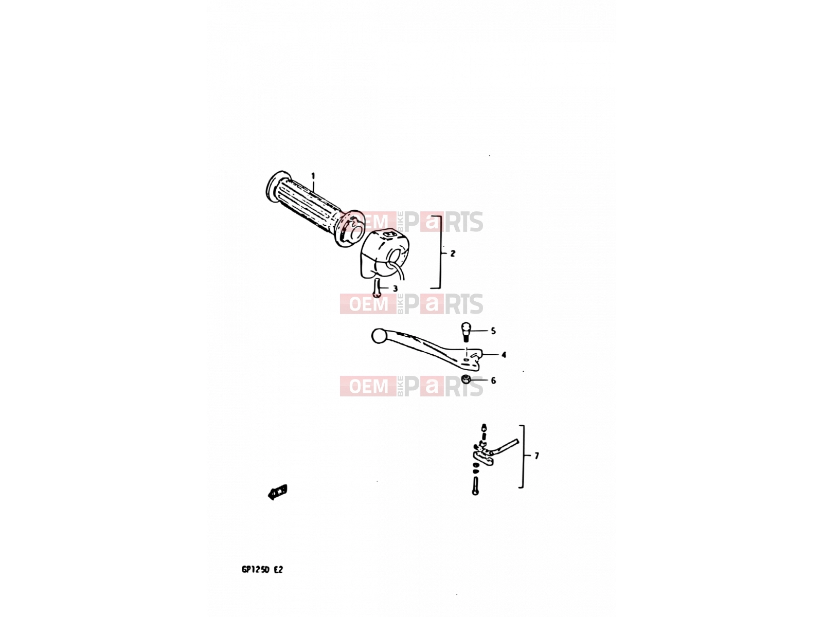 SUZUKI GP125 X (1999) 60 - RIGHT HANDLE SWITCH