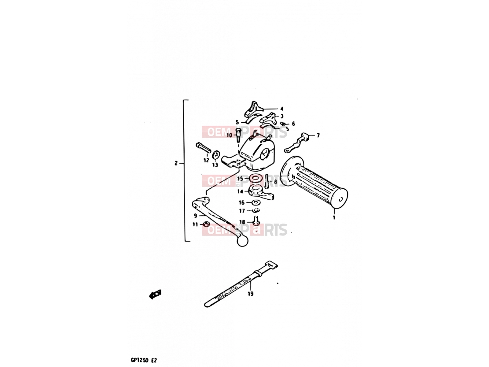 SUZUKI GP125 X (1999) 62 - LEFT HANDLE SWITCH