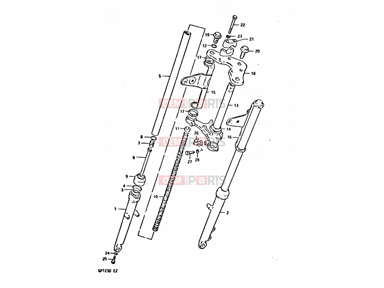 SUZUKI GP125U X (1999) 51 - FRONT FORK
